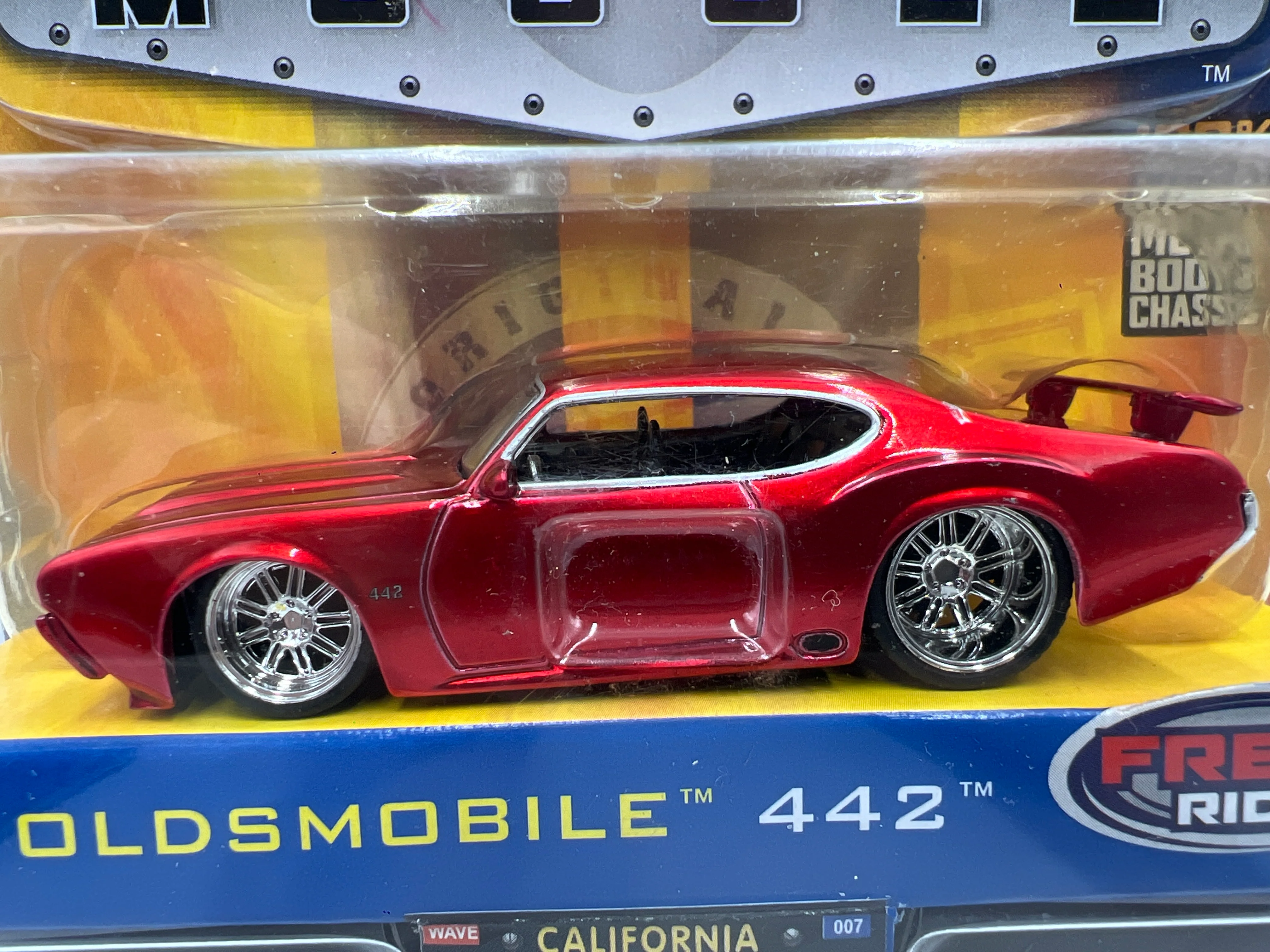 Jada Big Time Muscle Wave 7 #78 70 Oldsmobile 442 Red 182H - Image 3
