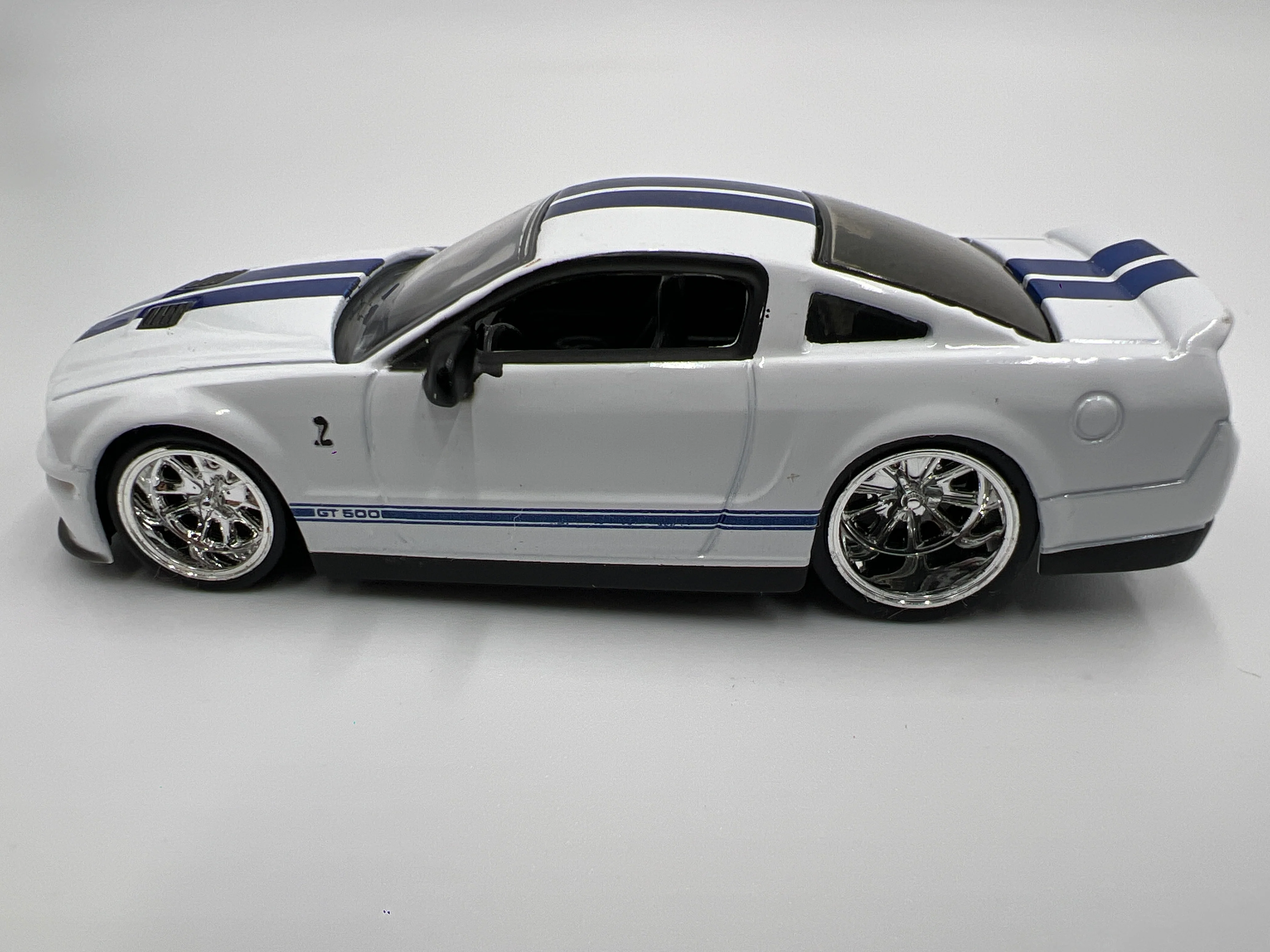 Jada Toys Big Time Muscle 2007 Shelby GT-500 White Loose VHTF Non Racing Decals - Image 5