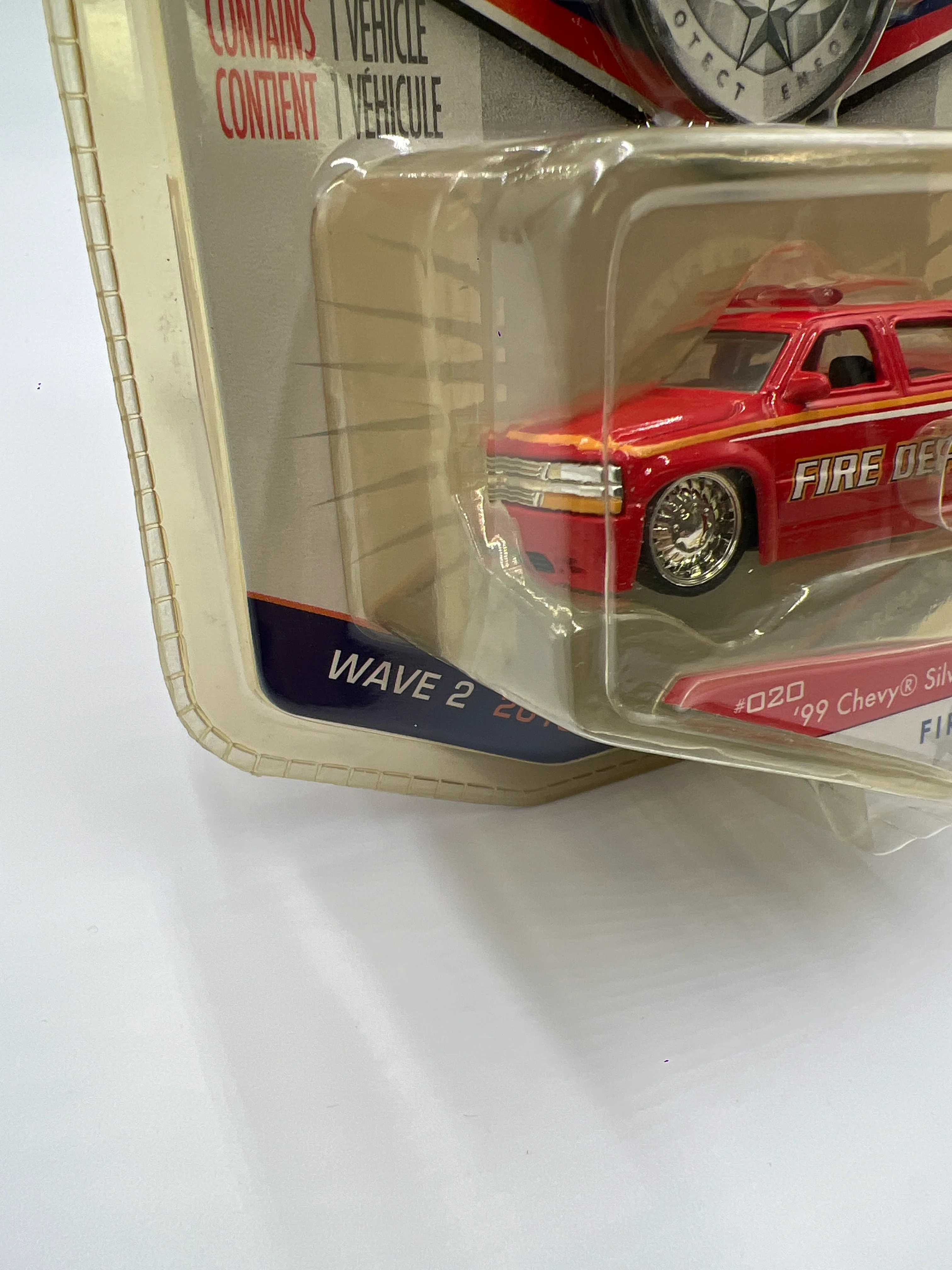 2010 Jada Badge City Heat Wave 2 #020 99 Chevy Silverado Dooley Fire Dept. Red 217C - Image 5