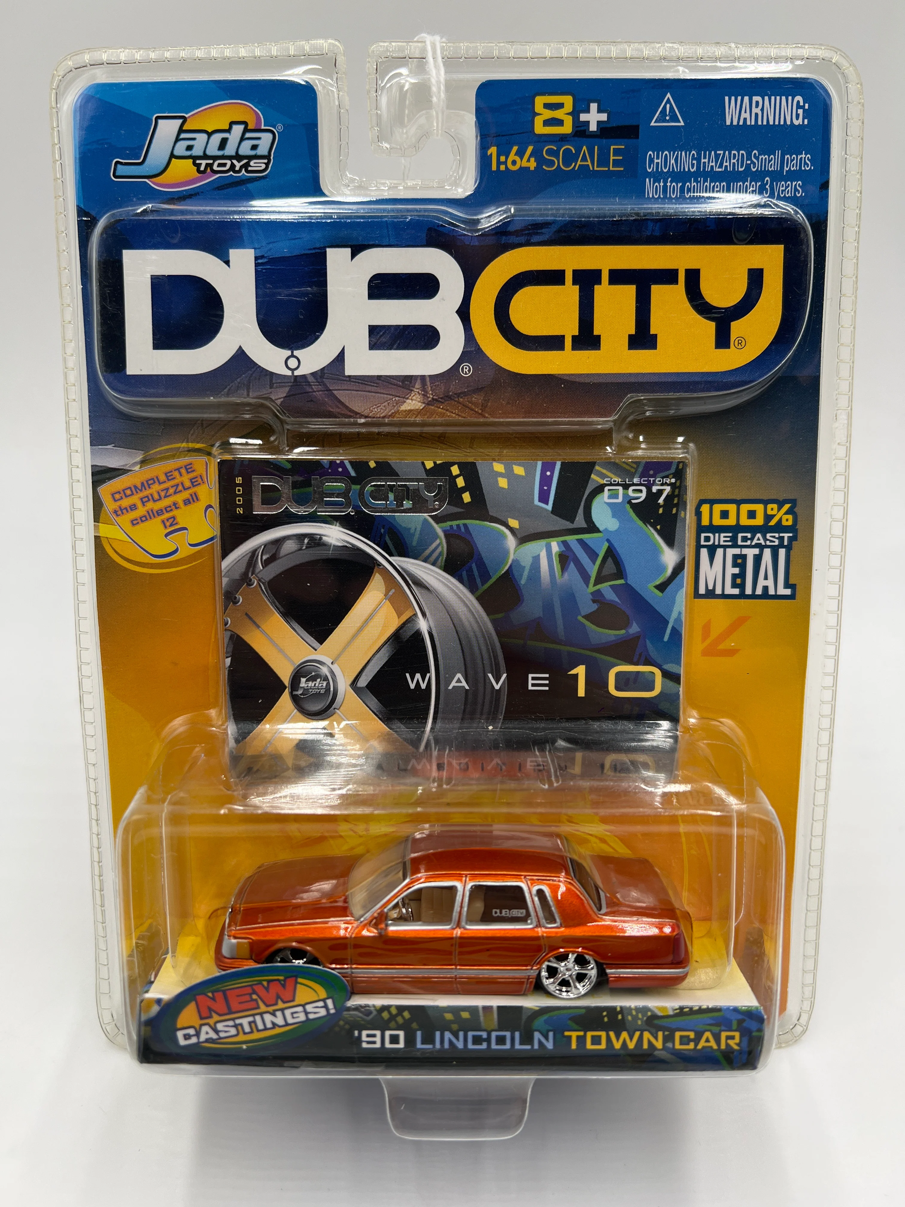 Jada Toys Dub City Special Edition Wave 10 #97 90 Lincoln Town Car Orange - Image 2