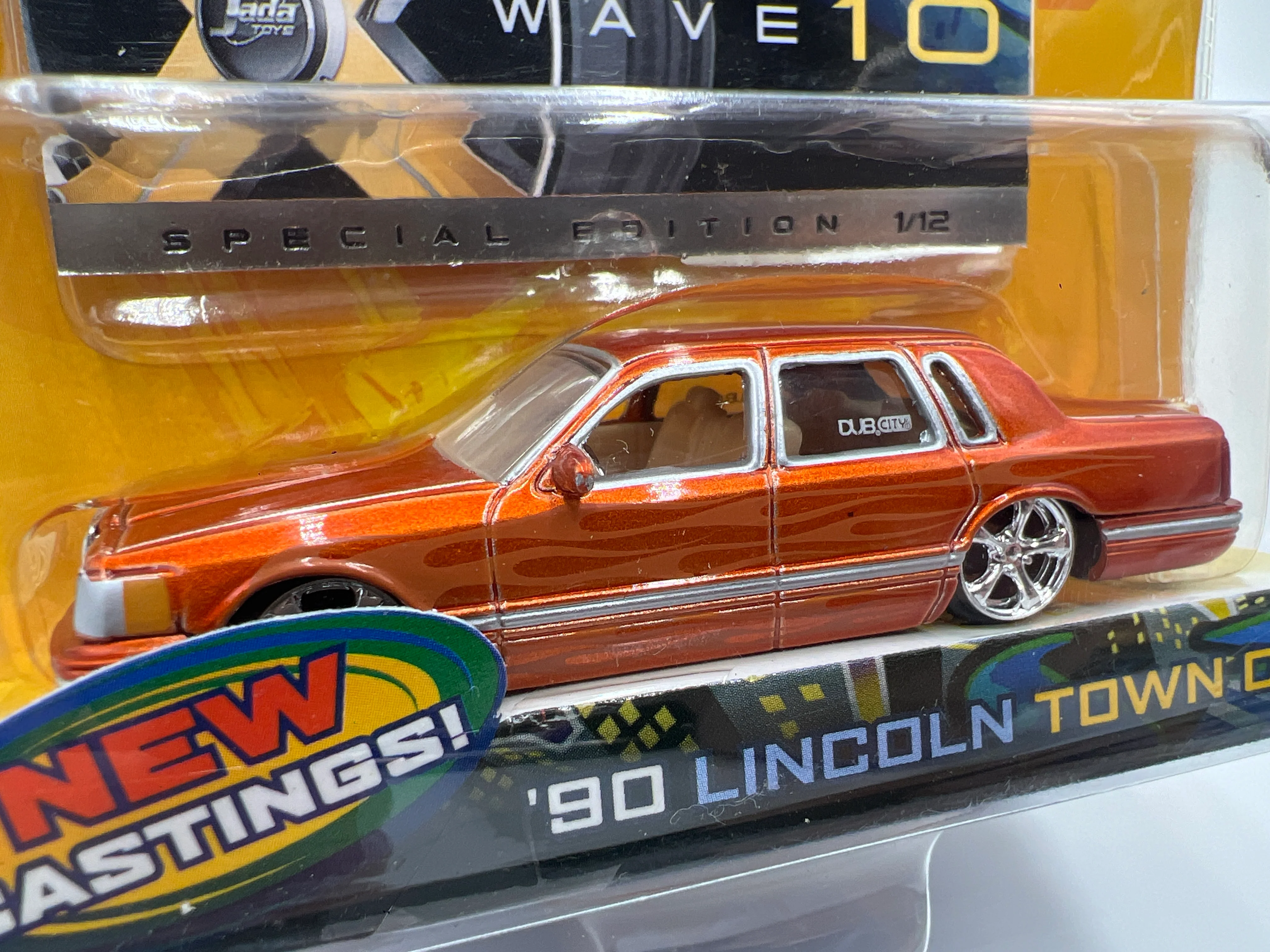 Jada Toys Dub City Special Edition Wave 10 #97 90 Lincoln Town Car Orange - Image 3