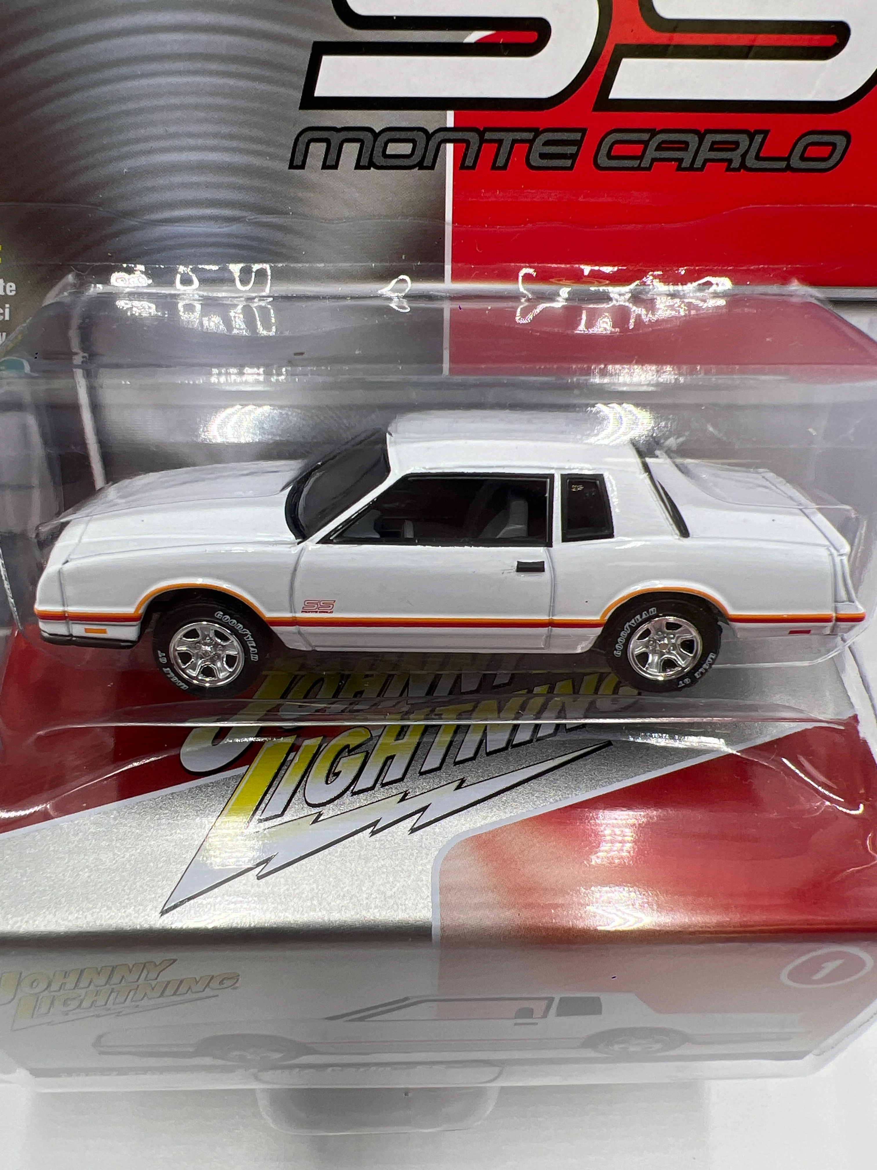 Johnny Lightning Storage Tin Release 1 Version A 1987 Chevy Monte Carlo SS White 1/2500 - Image 3