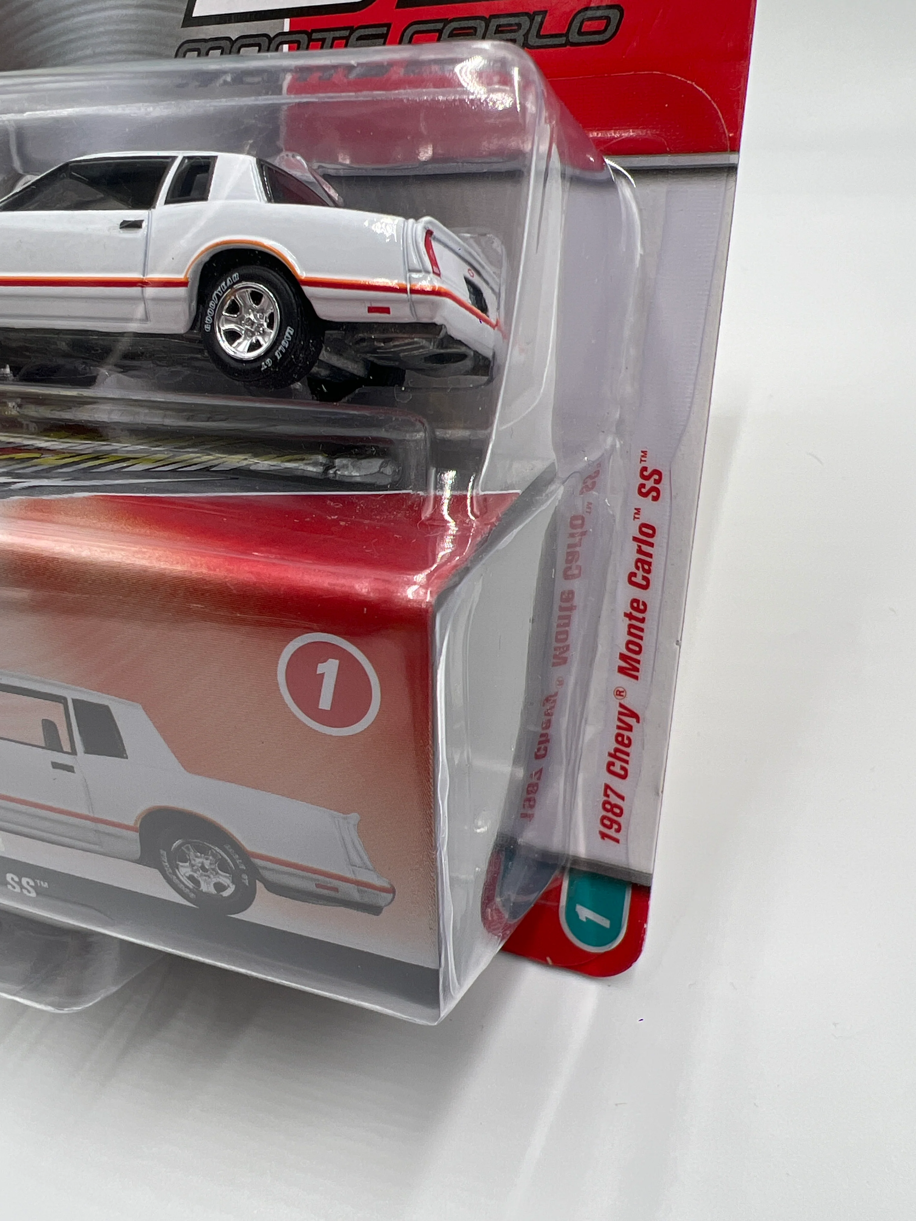 Johnny Lightning Storage Tin Release 1 Version A 1987 Chevy Monte Carlo SS White 1/2500 - Image 4