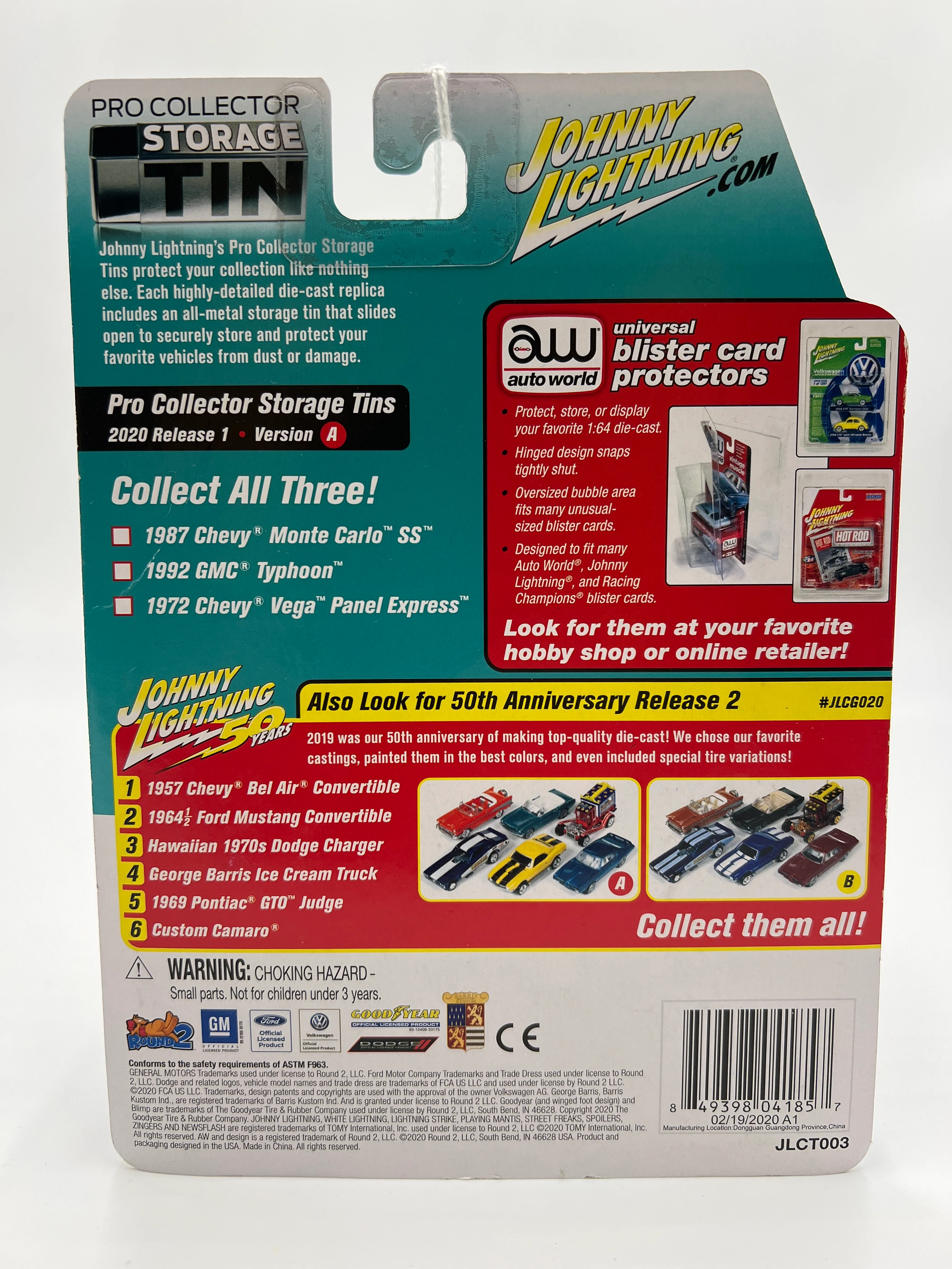 Johnny Lightning Storage Tin Release 1 Version A 1987 Chevy Monte Carlo SS White 1/2500 - Image 6