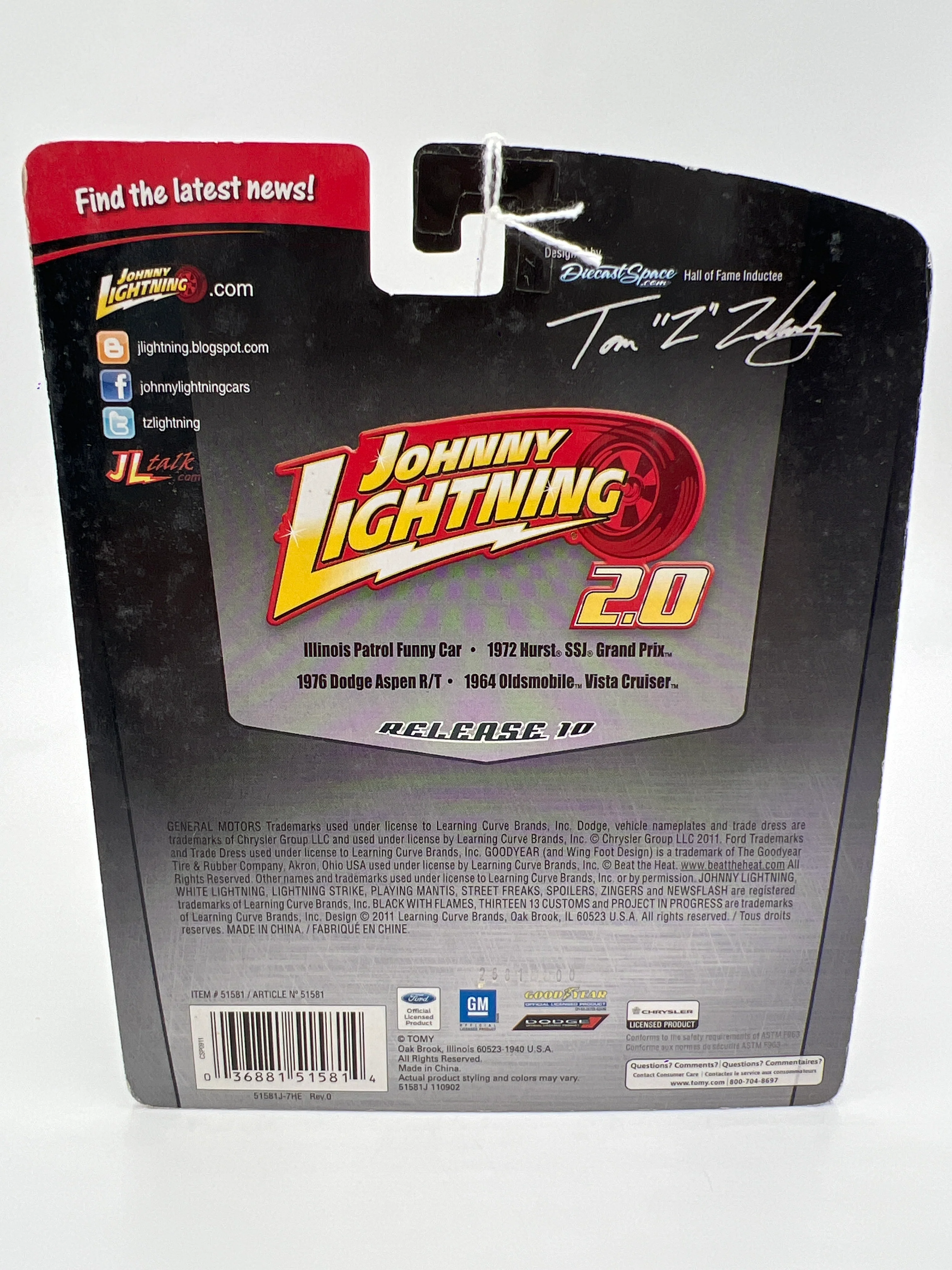 Johnny Lightning 2.0 Tomy Release #10 1972 Hurst SSJ Grand Prix Black/Gold - Image 7