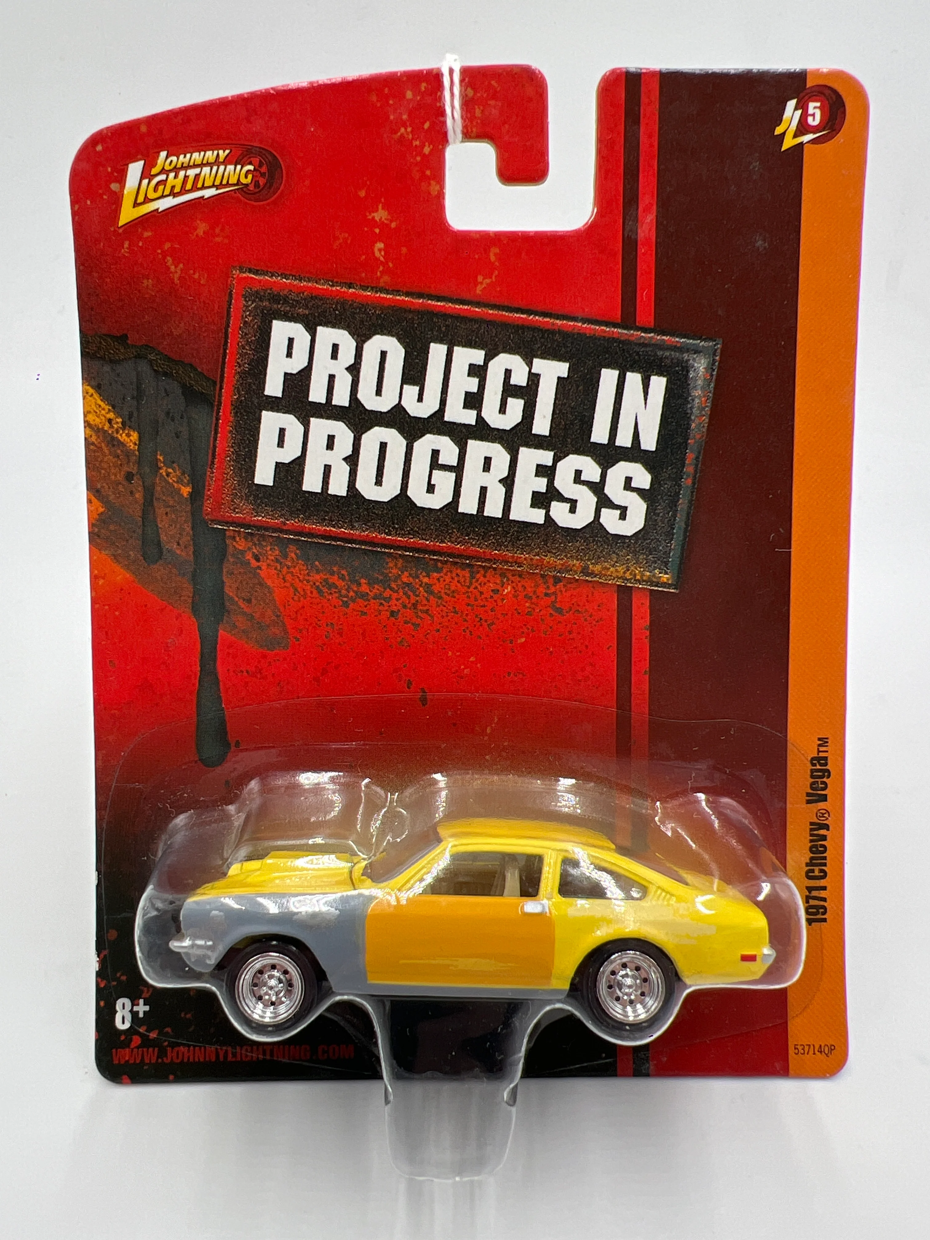 Johnny Lightning Project In Progress Release #5 1971 Chevy Vega Yellow 227F - Image 2