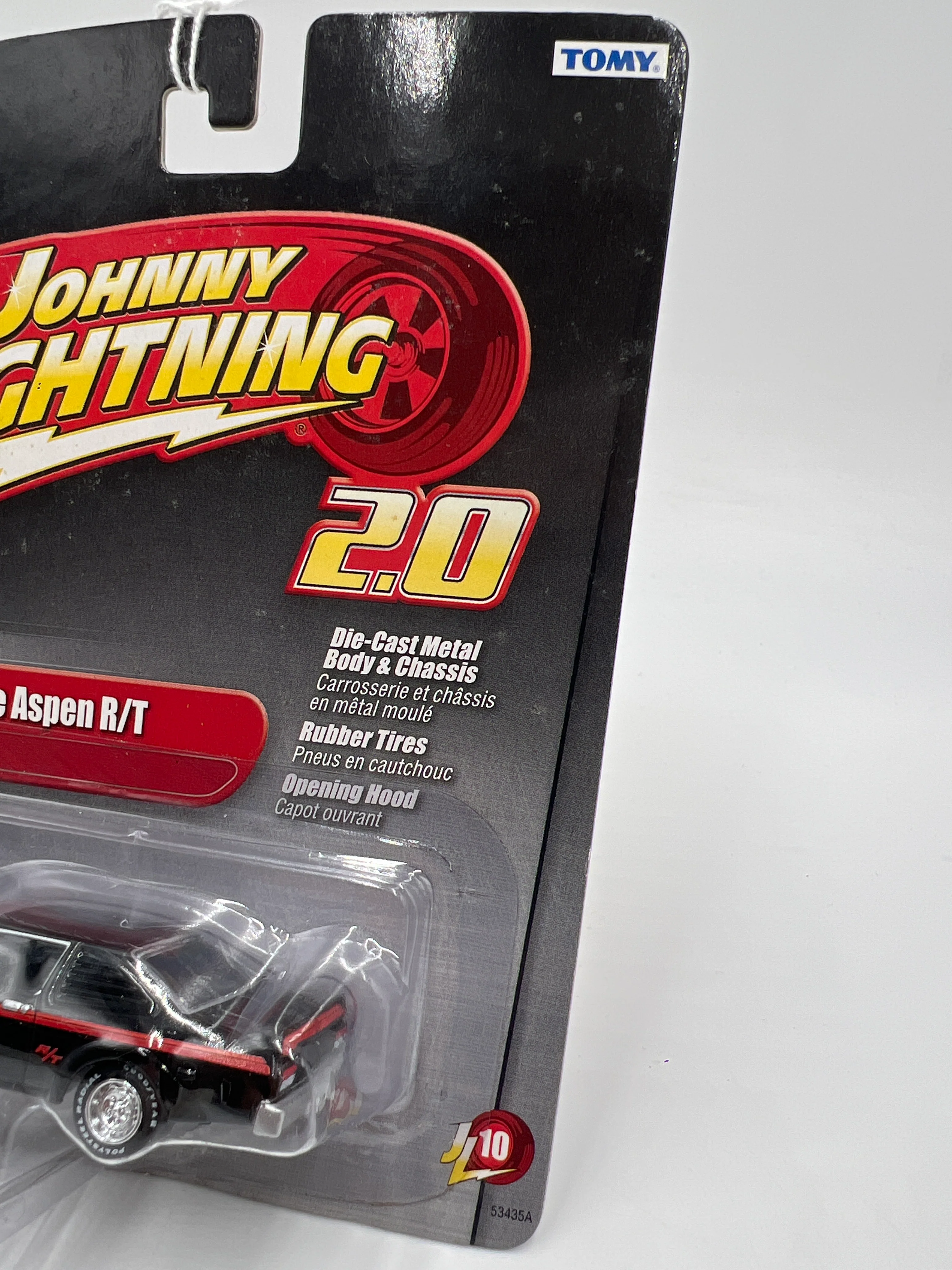 Johnny Lightning 2.0 Tomy #10 1976 Dodge Aspen R/T Black W/Rubber Tires - Image 4