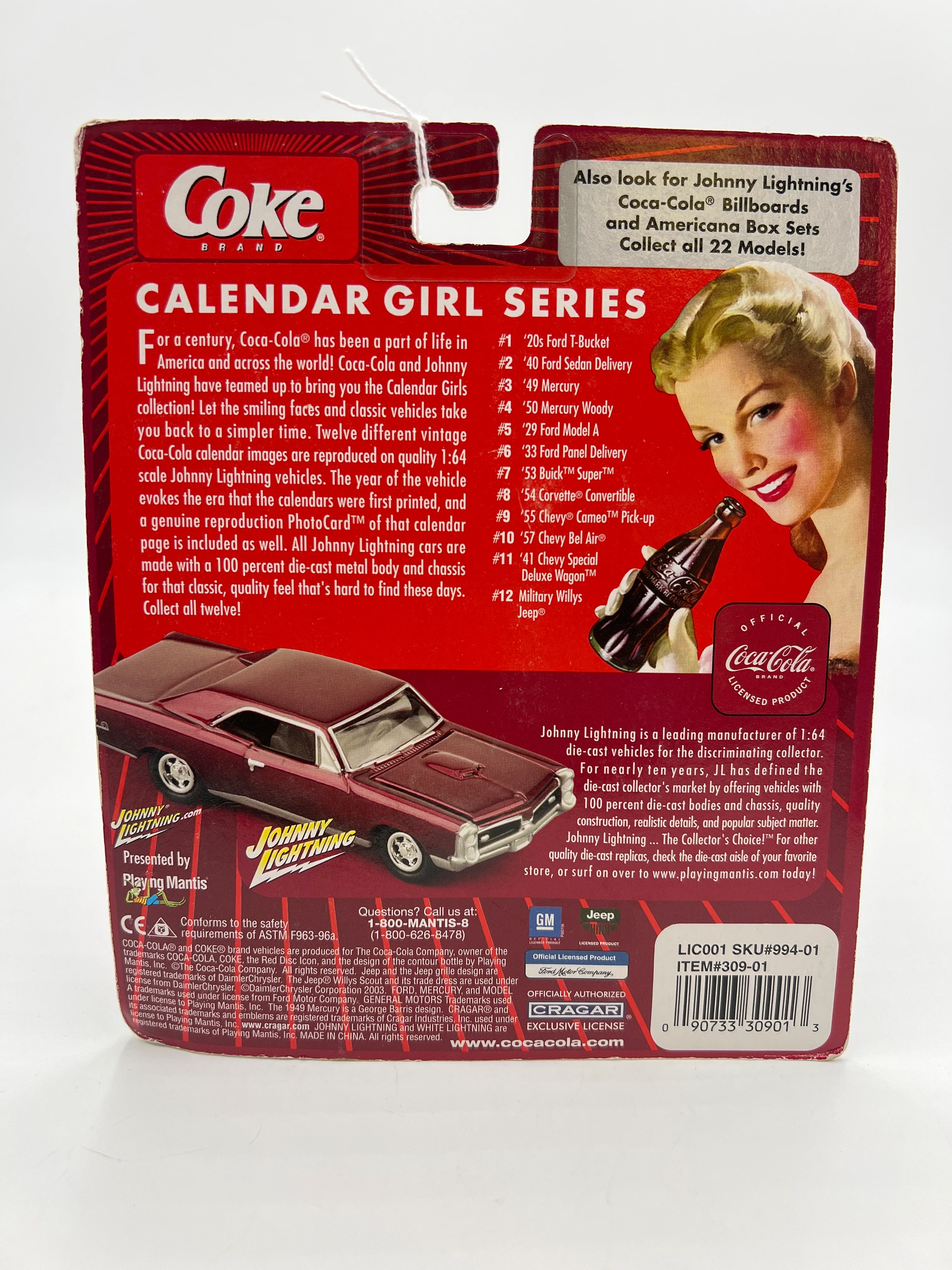Johnny Lightning Calendar Girl Series 29 Ford Model A Coca Cola 188G - Image 6