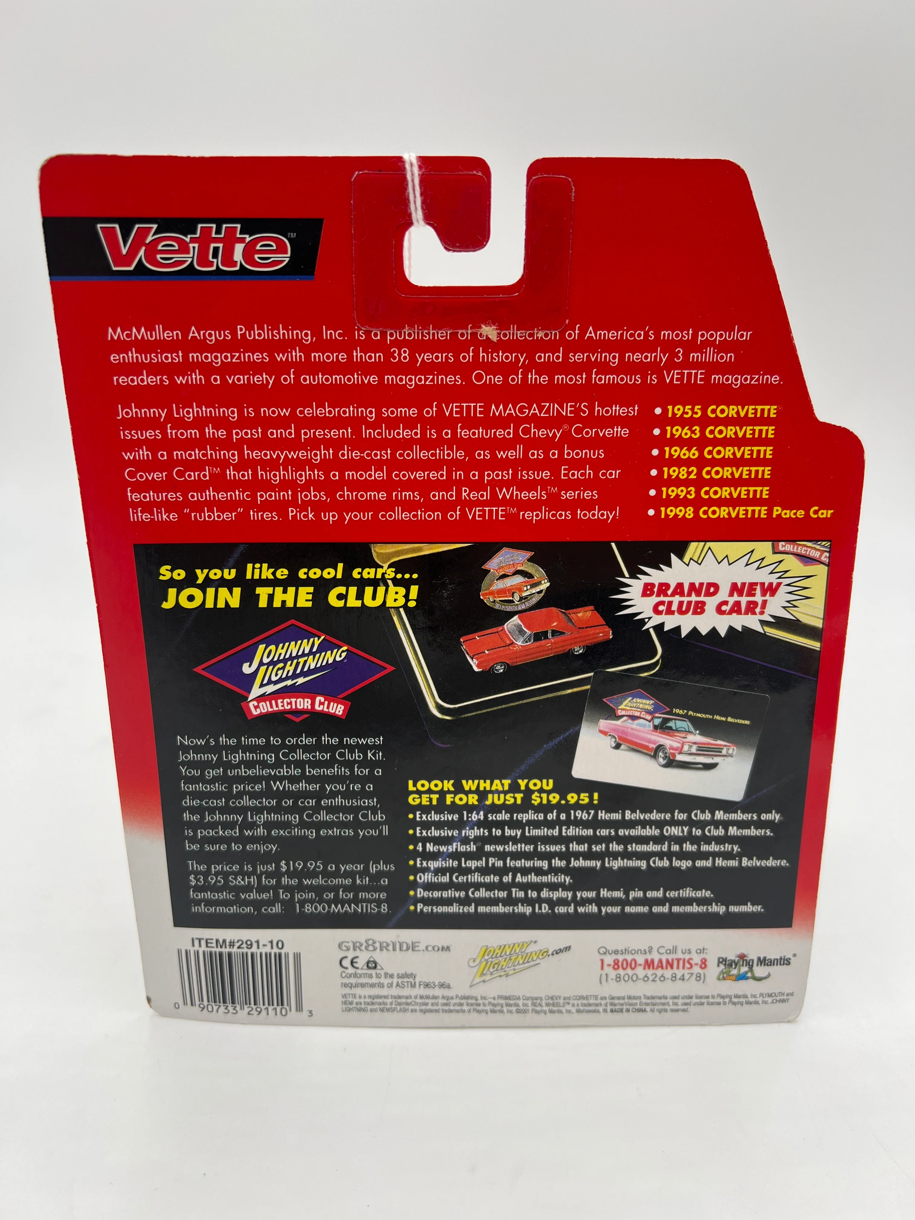 Johnny Lightning Vette 1966 Corvette Red 219E - Image 6