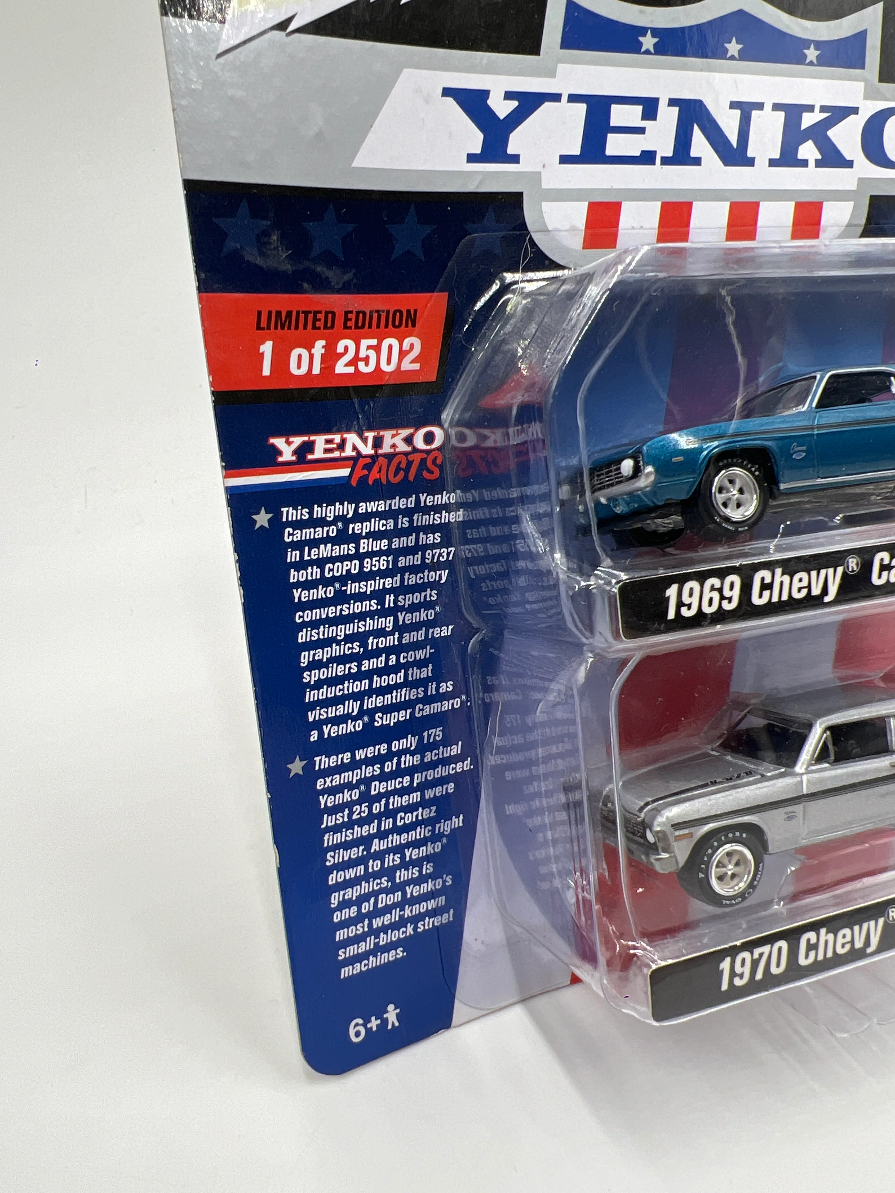 Johnny Lightning Yenko Release 1 1969 Chevy Camaro Yenko & 1970 Chevy Nova Yenko 2 Pack - Image 5
