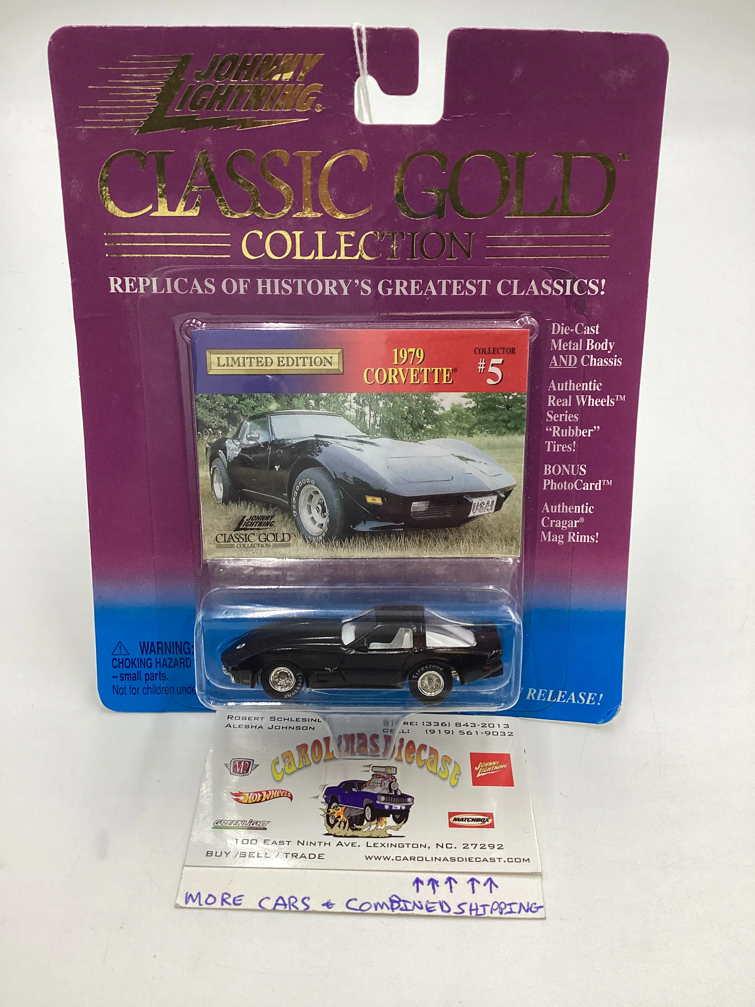 Johnny Lightning Classic Gold Collection #5 1979 Corvette Black 222G