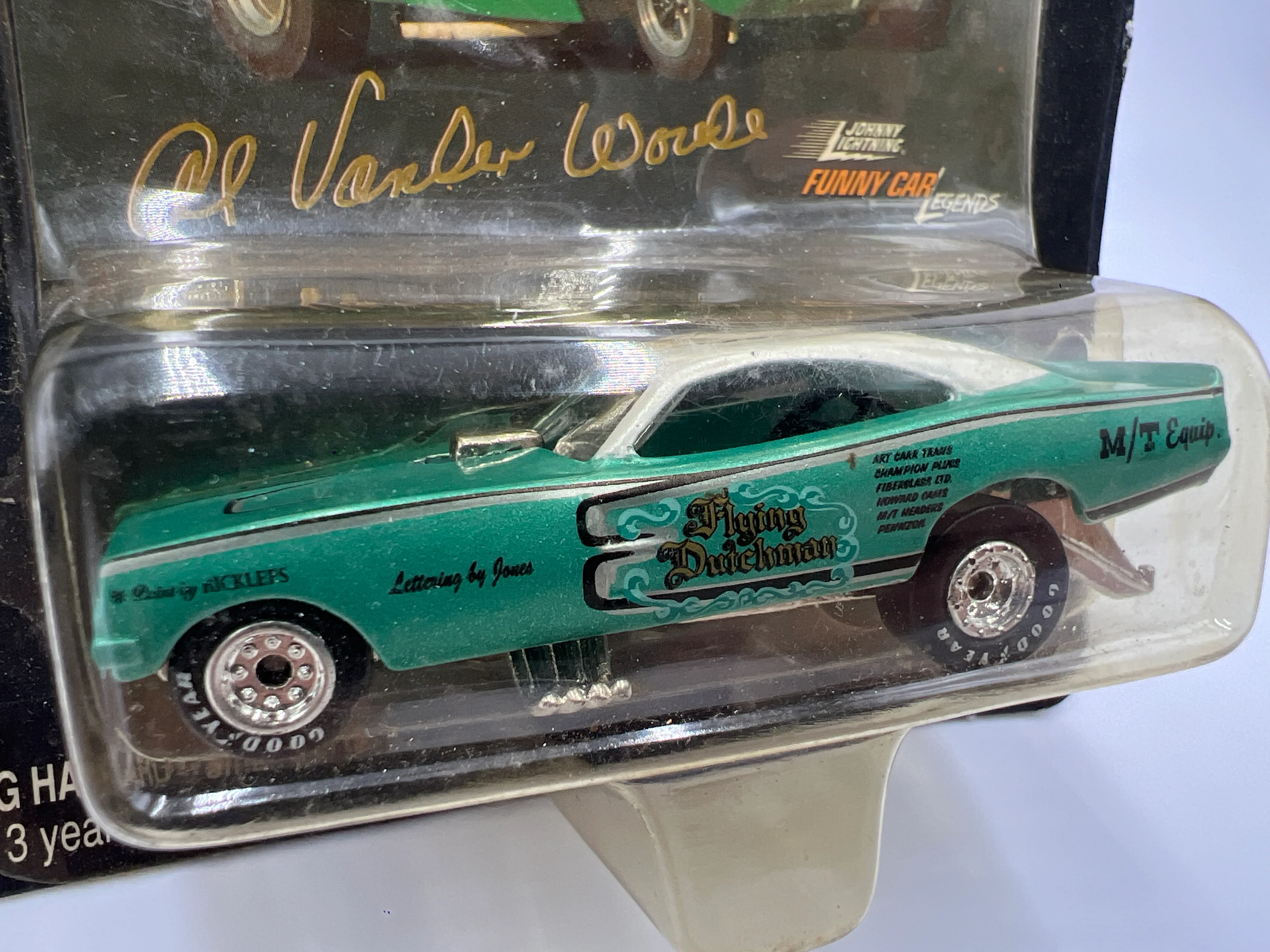 Johnny Lightning Funny Car Legends Flyin Dutchman Dodge Charger Green 228H - Image 2