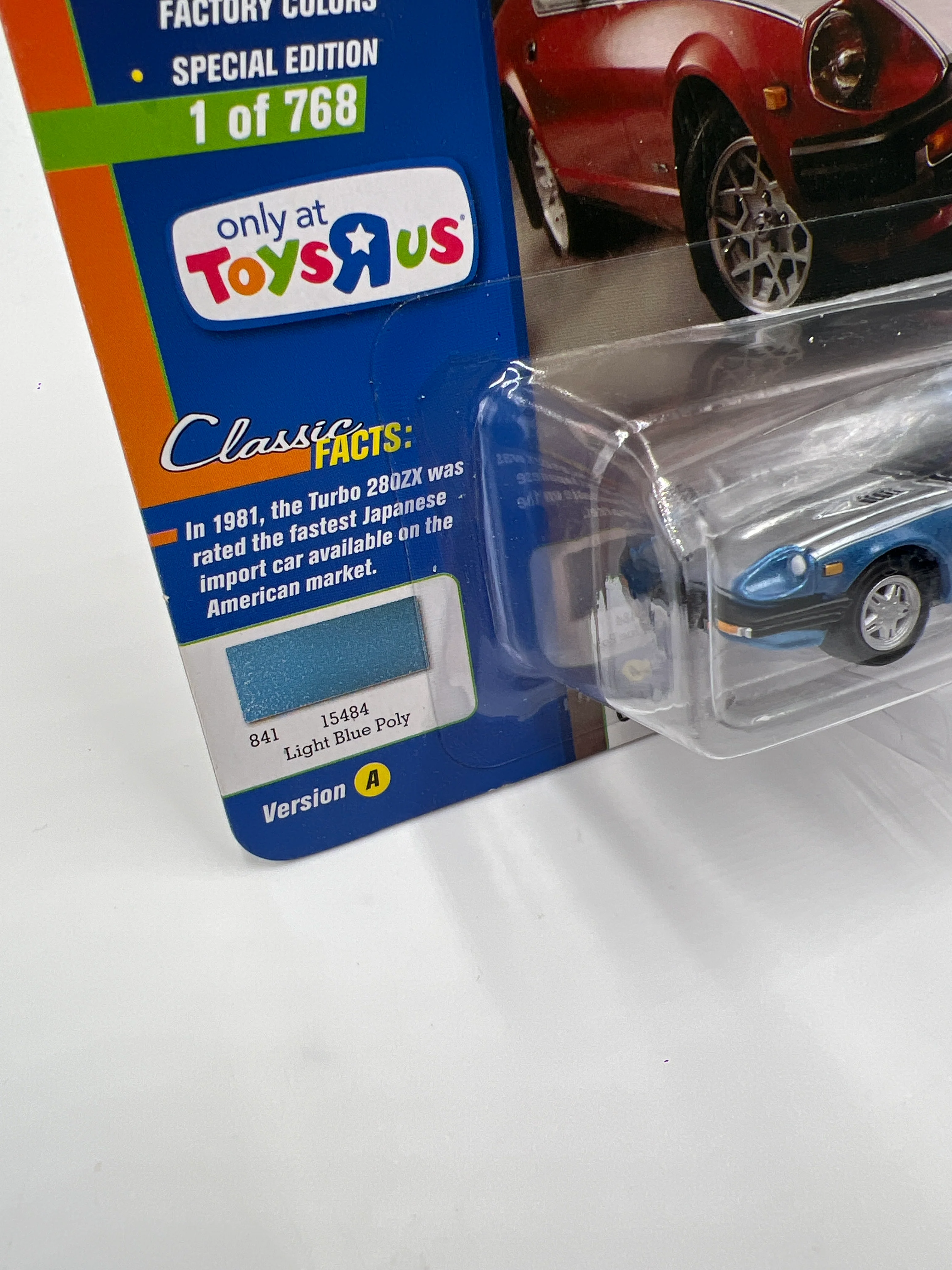 Johnny Lightning Classic Gold Toys R Us Exclusive Version A 1/768 1981 Datsun 280ZX Turbo Blue VHTF - Image 5