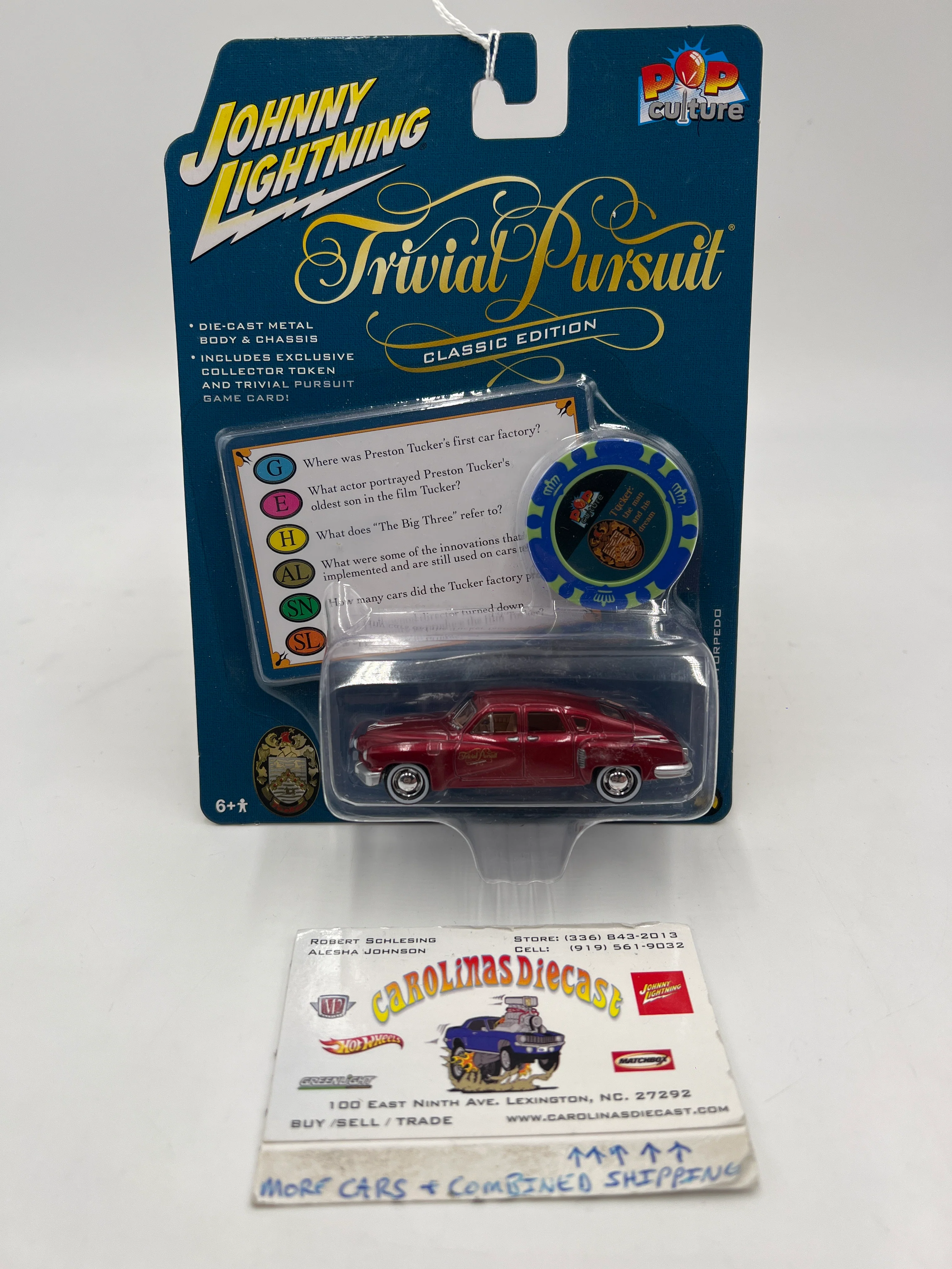 Johnny Lightning Trivial Pursuit 1948 Tucker Torpedo Red 229D