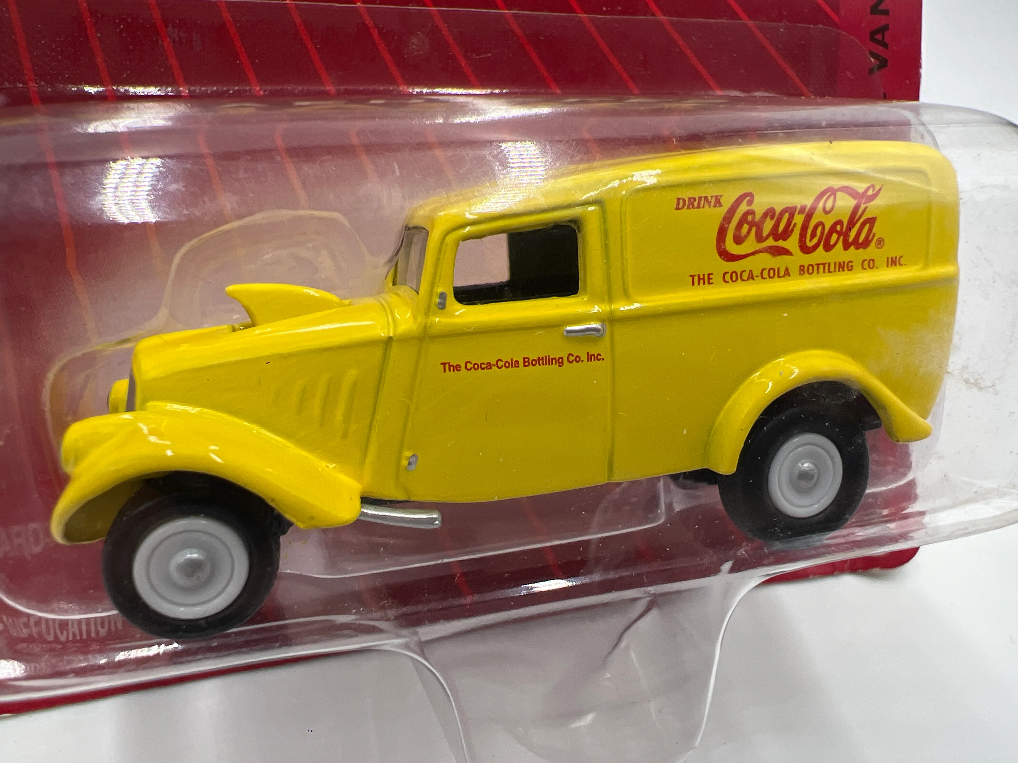 Johnny Lightning Coca Cola Delivery Vehicles #11 1933 Willys Panel Van Yellow 220D - Image 2