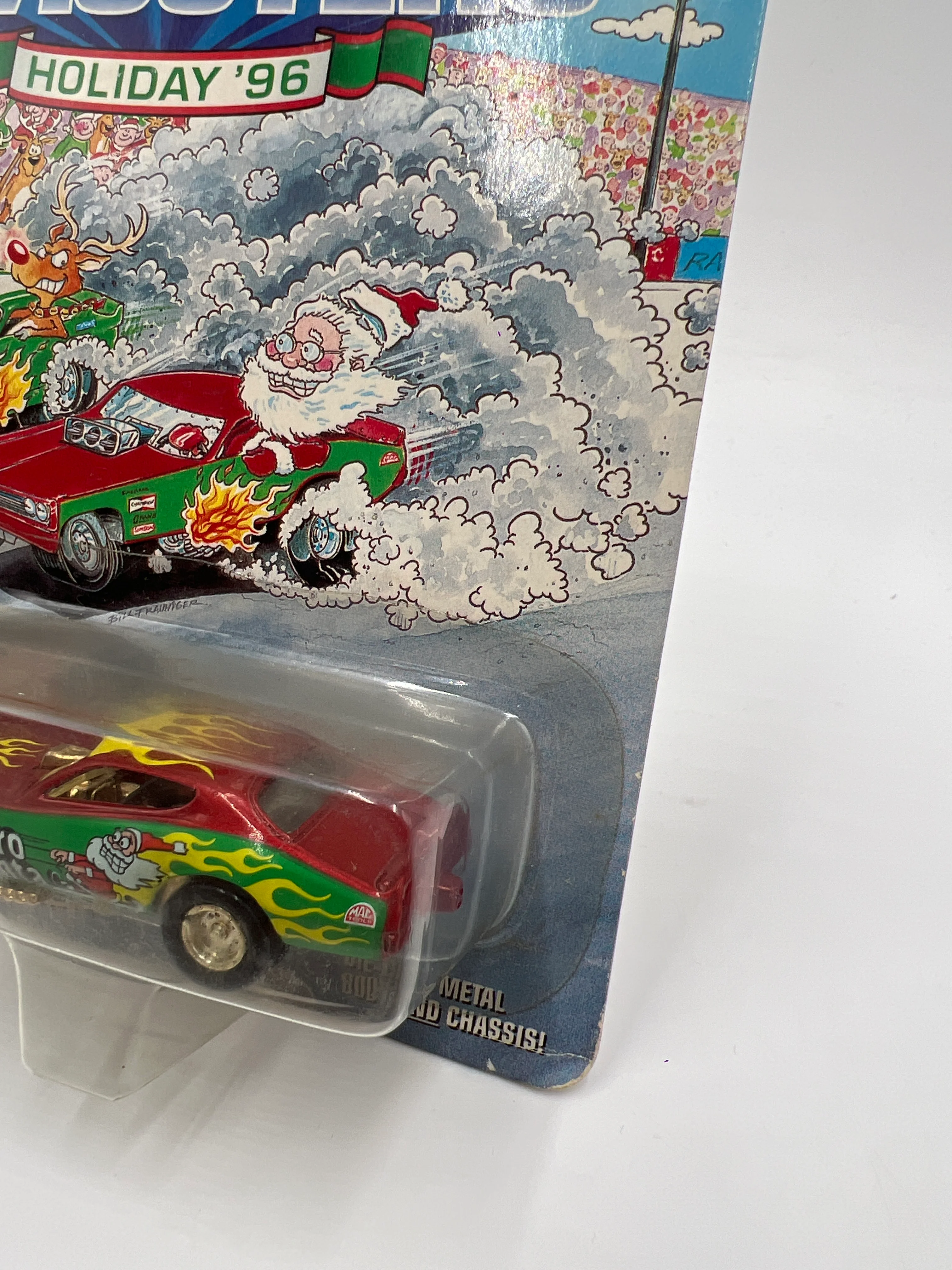 Johnny Lightning Dragsters Holiday 96 #11980 Nitro Santa Red 186C - Image 3