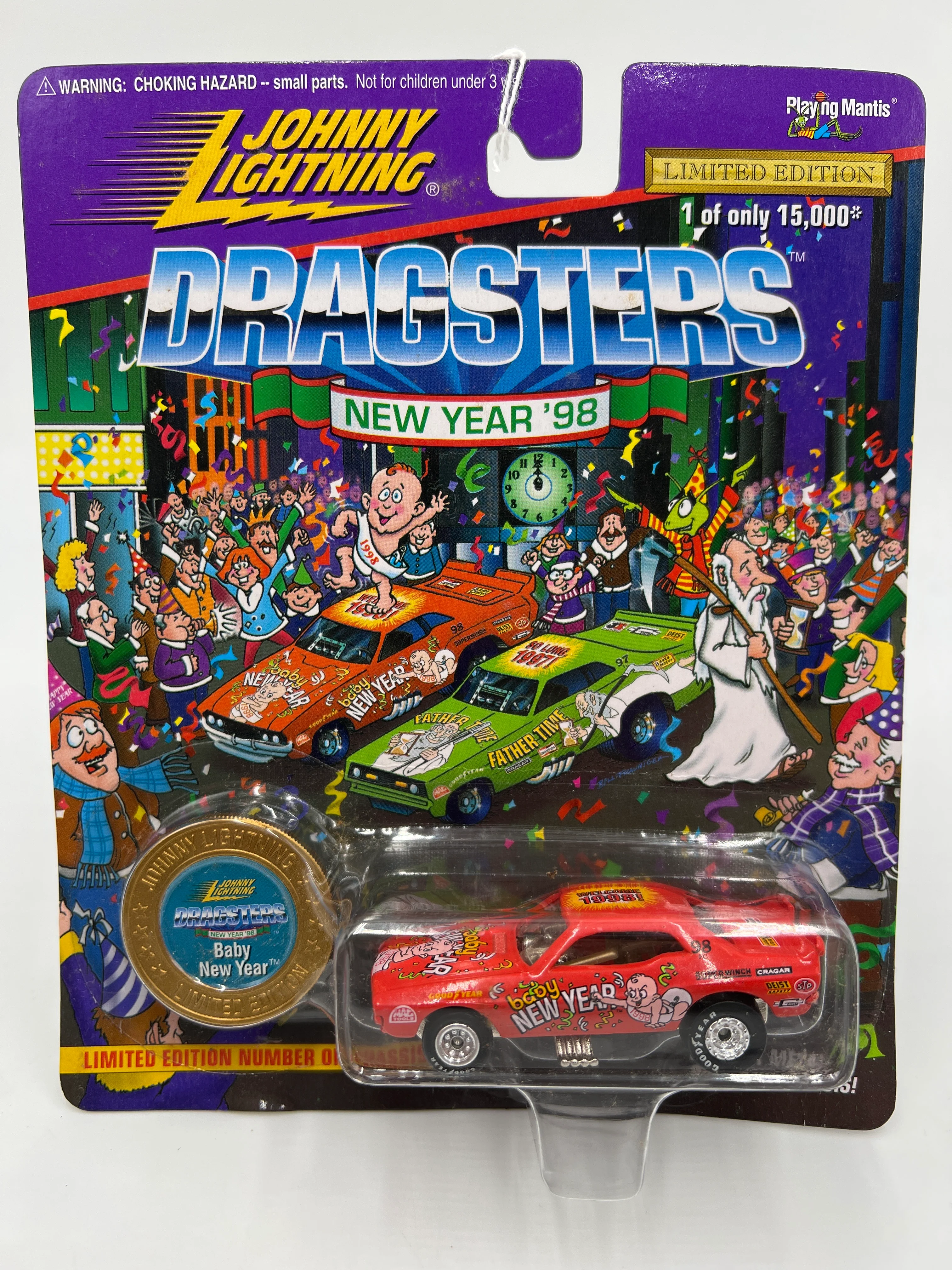 Johnny Lightning Dragsters New Year 98 #14109 Baby New Year Red 186C