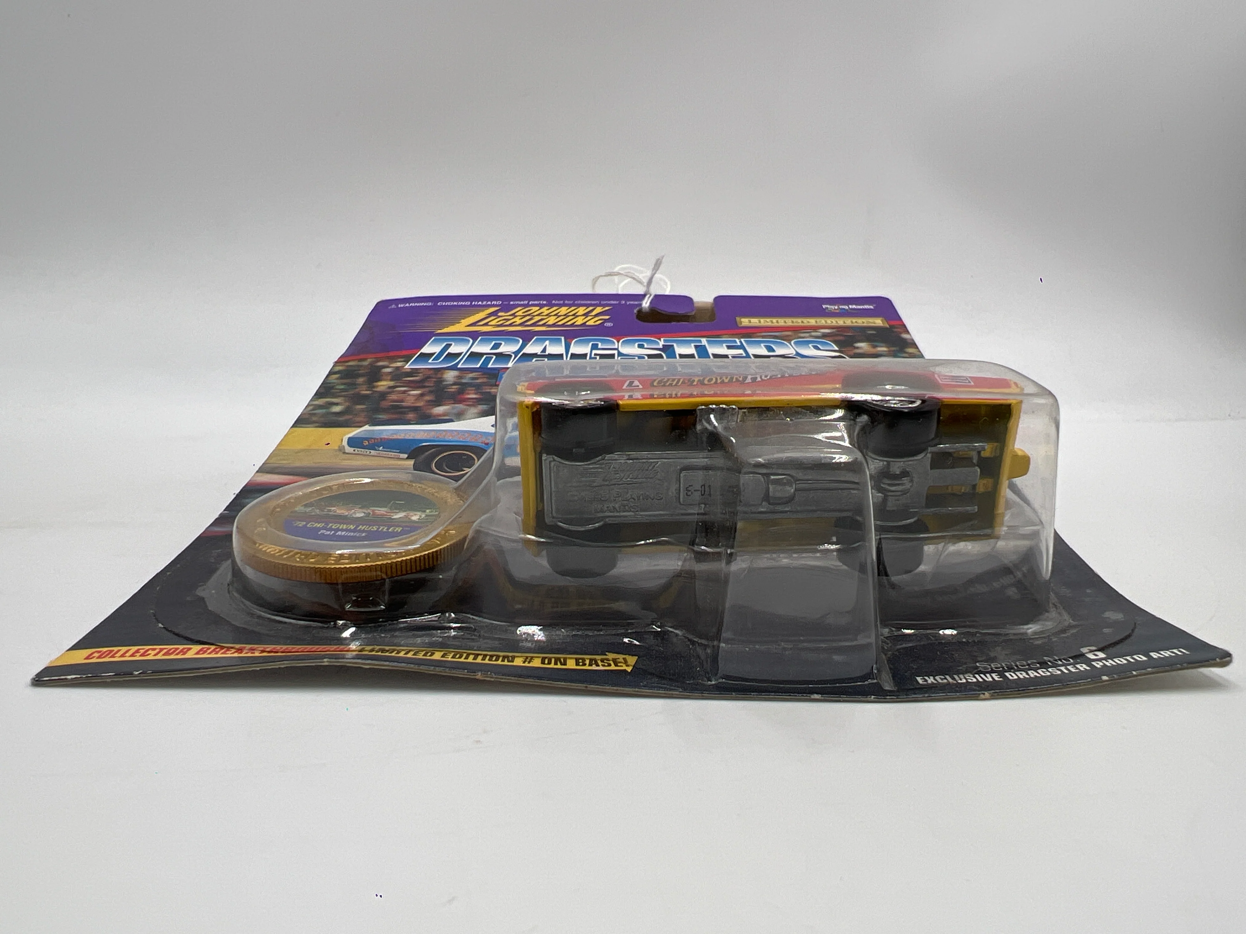 Johnny Lightning Dragsters USA Series 6 #1142 72 Chi-Town Hustler Yellow/Red Bad Card 186B - Image 6