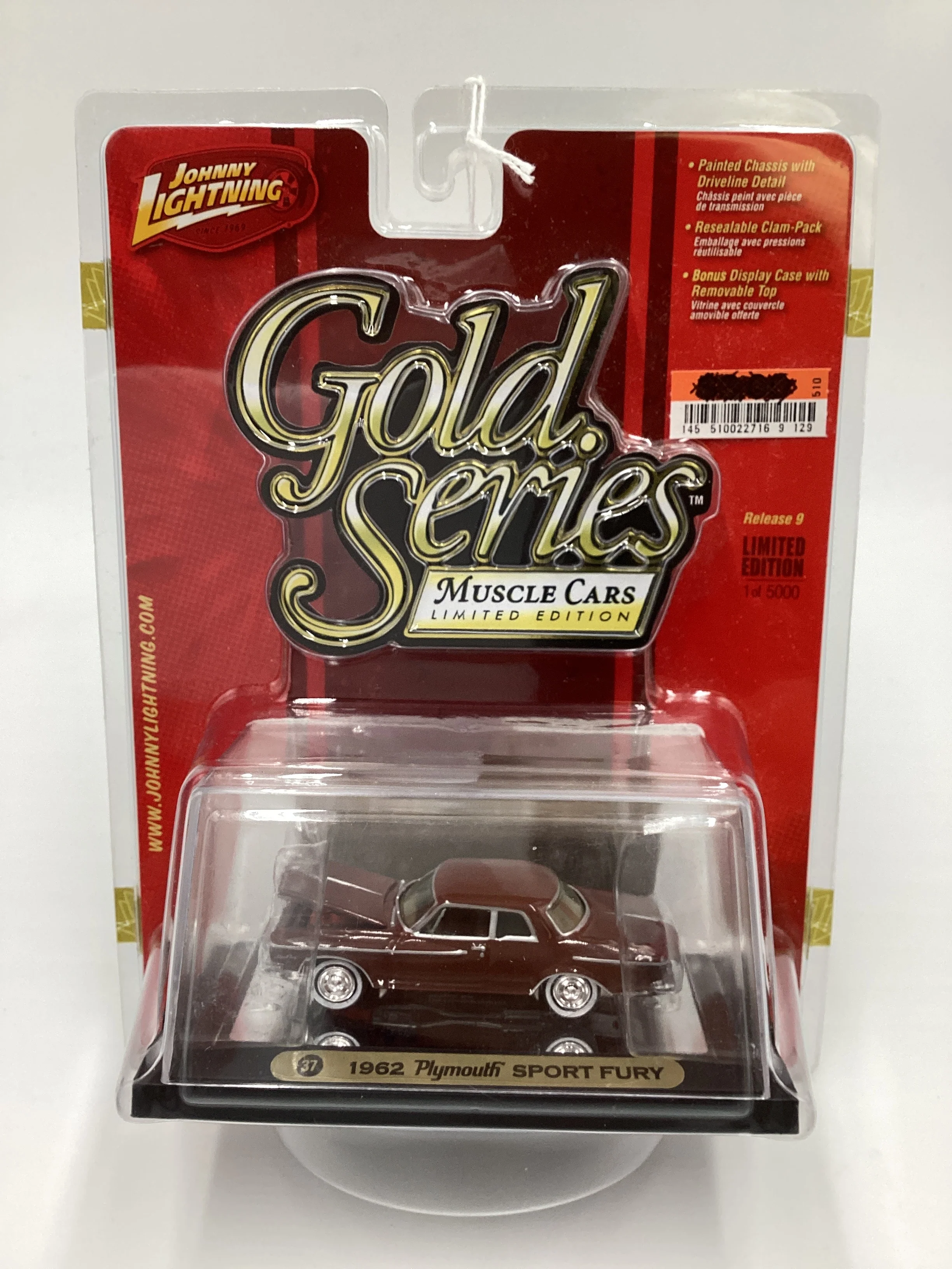 Johnny Lightning Gold Series Muscle Cars Release 9 #37 1962 Plymouth Sport Fury Brown 232H - Image 2