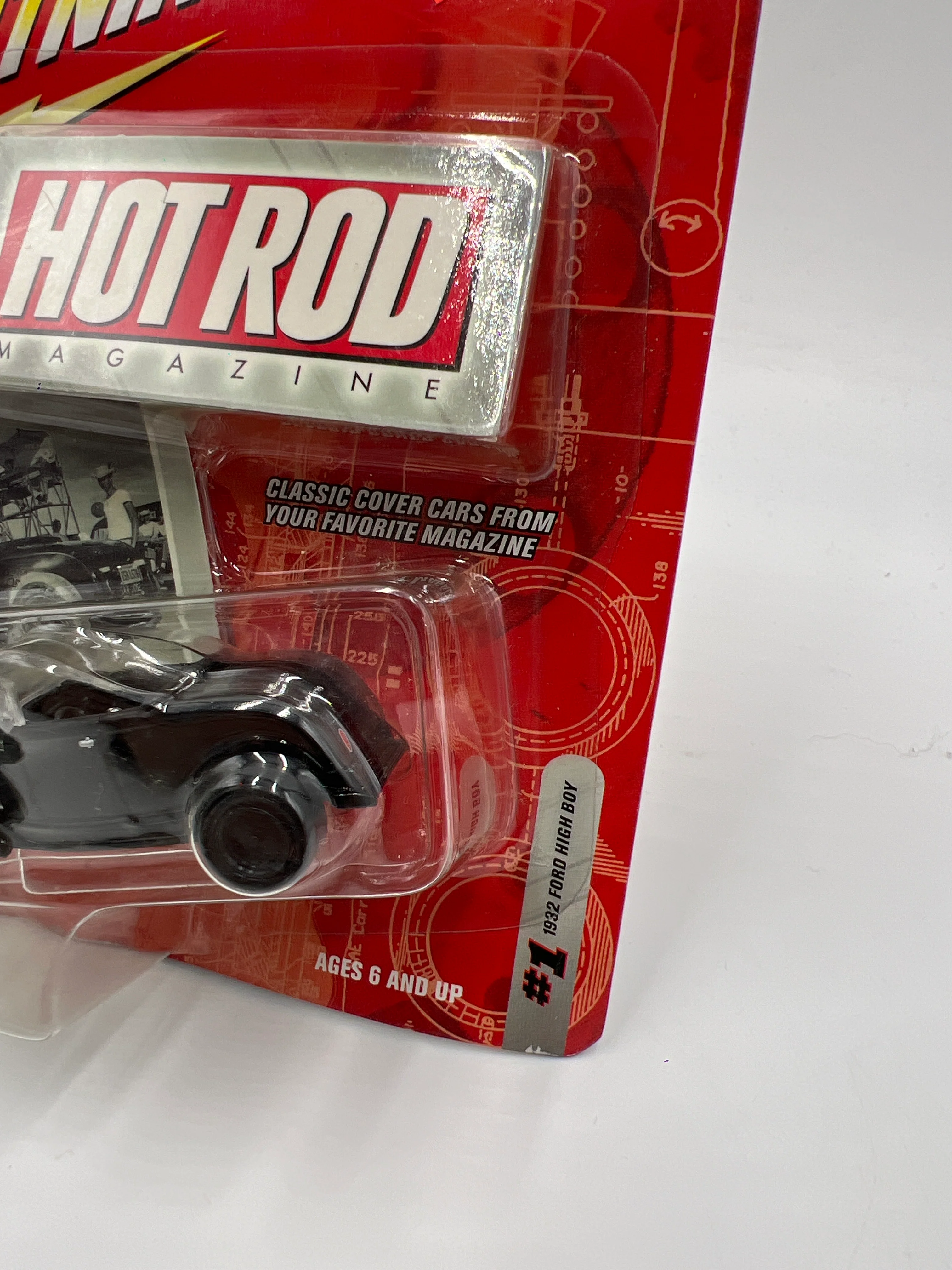 Johnny Lightning Hot Rod Magazine #1 1932 Ford High Boy Black Bad Card 221H - Image 3