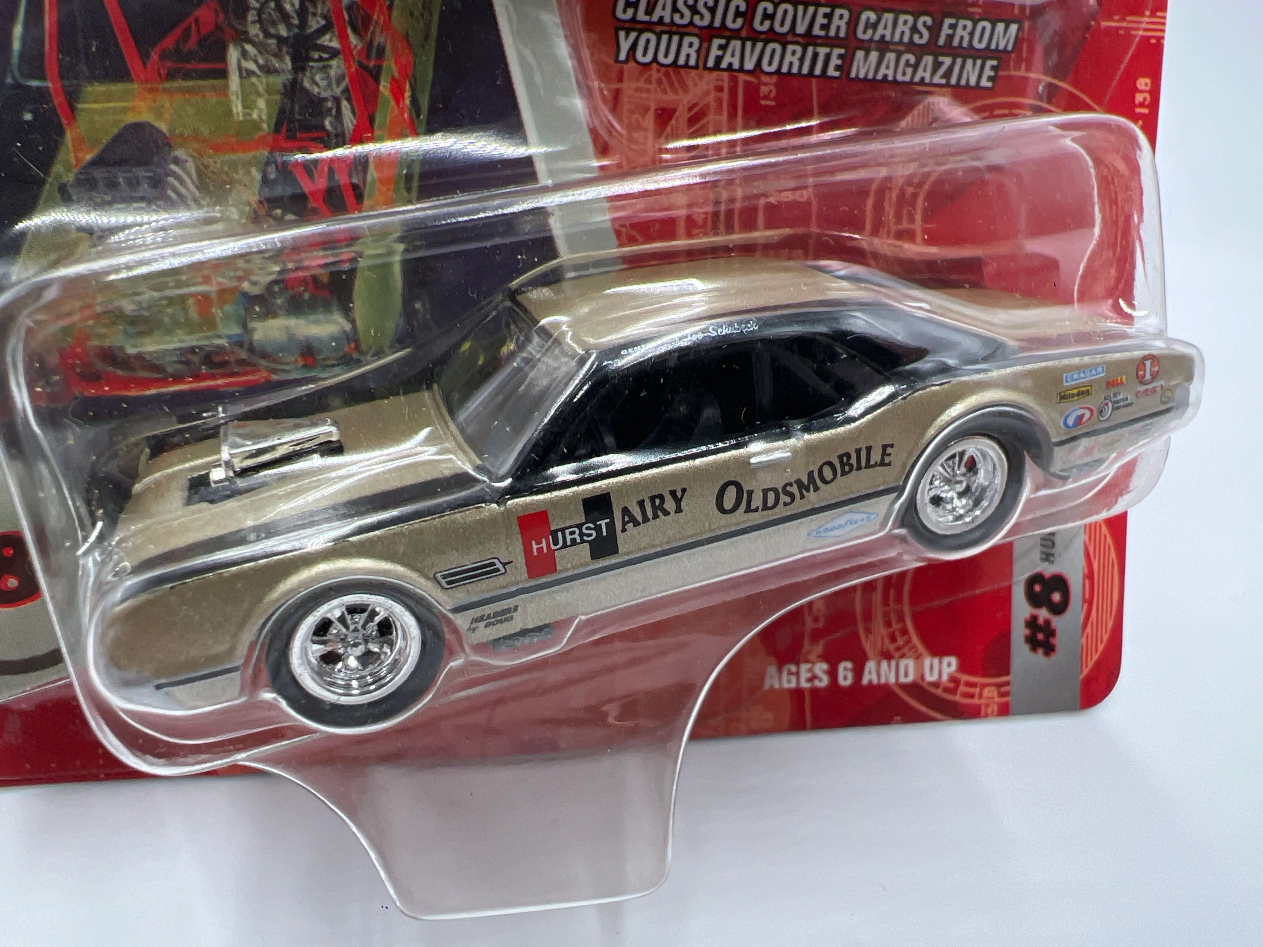 Johnny Lightning Hot Rod Magazine #8 Hurst Hairy Olds Black/Gold 221H - Image 2