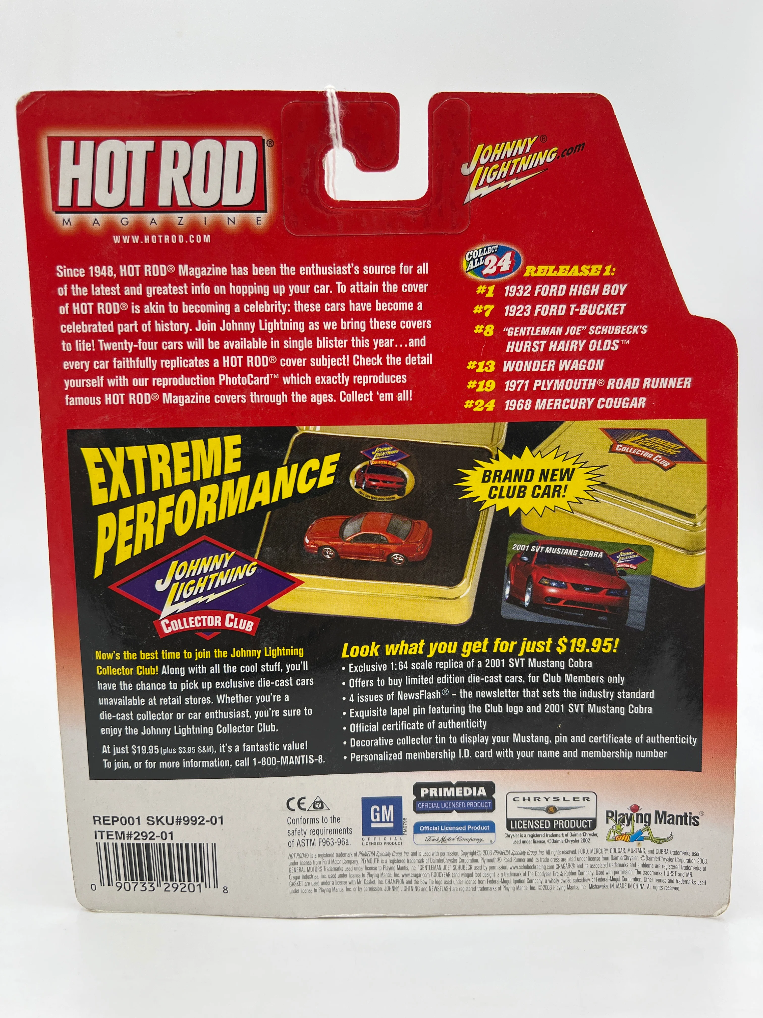 Johnny Lightning Hot Rod Magazine #8 Hurst Hairy Olds Black/Gold 221H - Image 6