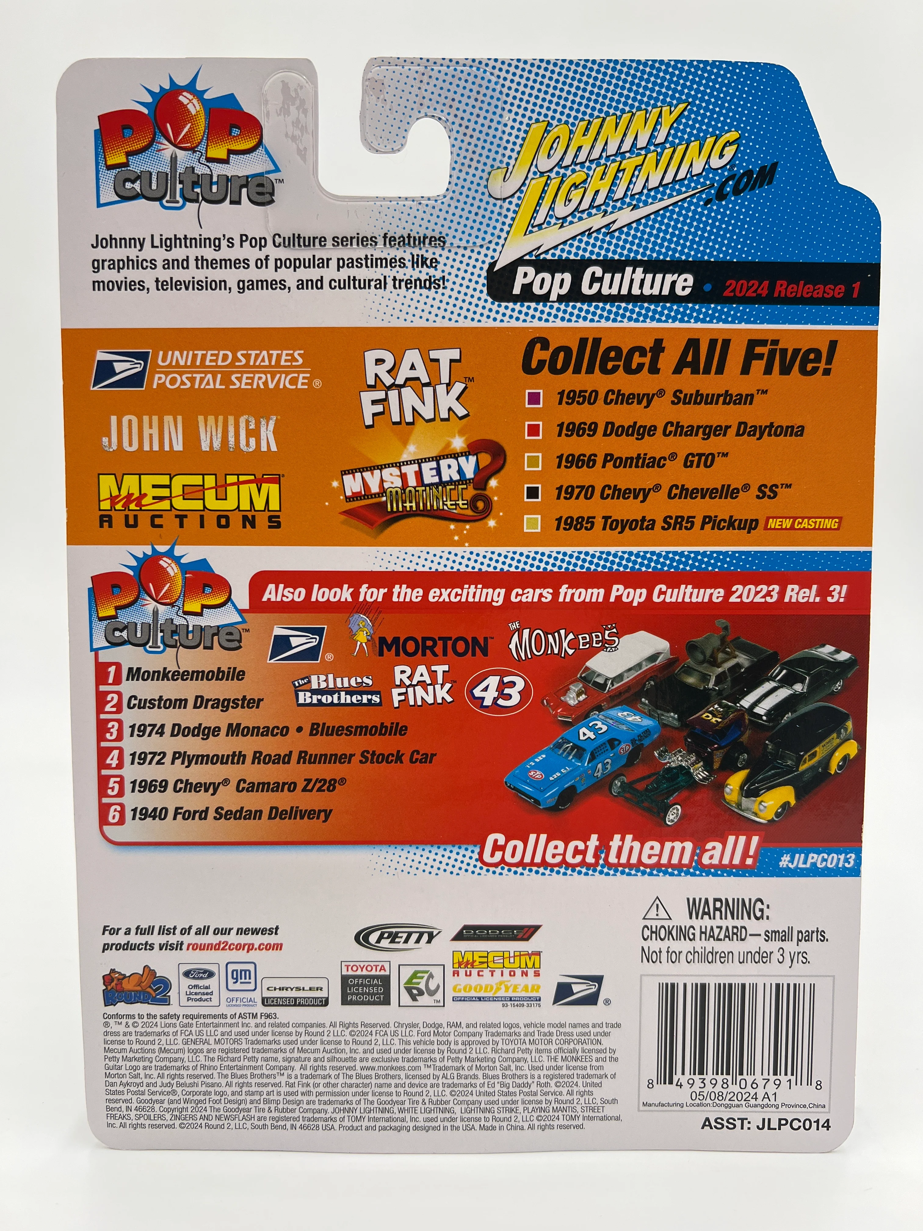 2024 Johnny Lightning Pop Culture Mystery Manitee 1985 Toyota SR5 Pickup White Lightning CHASE W/Protector - Image 6