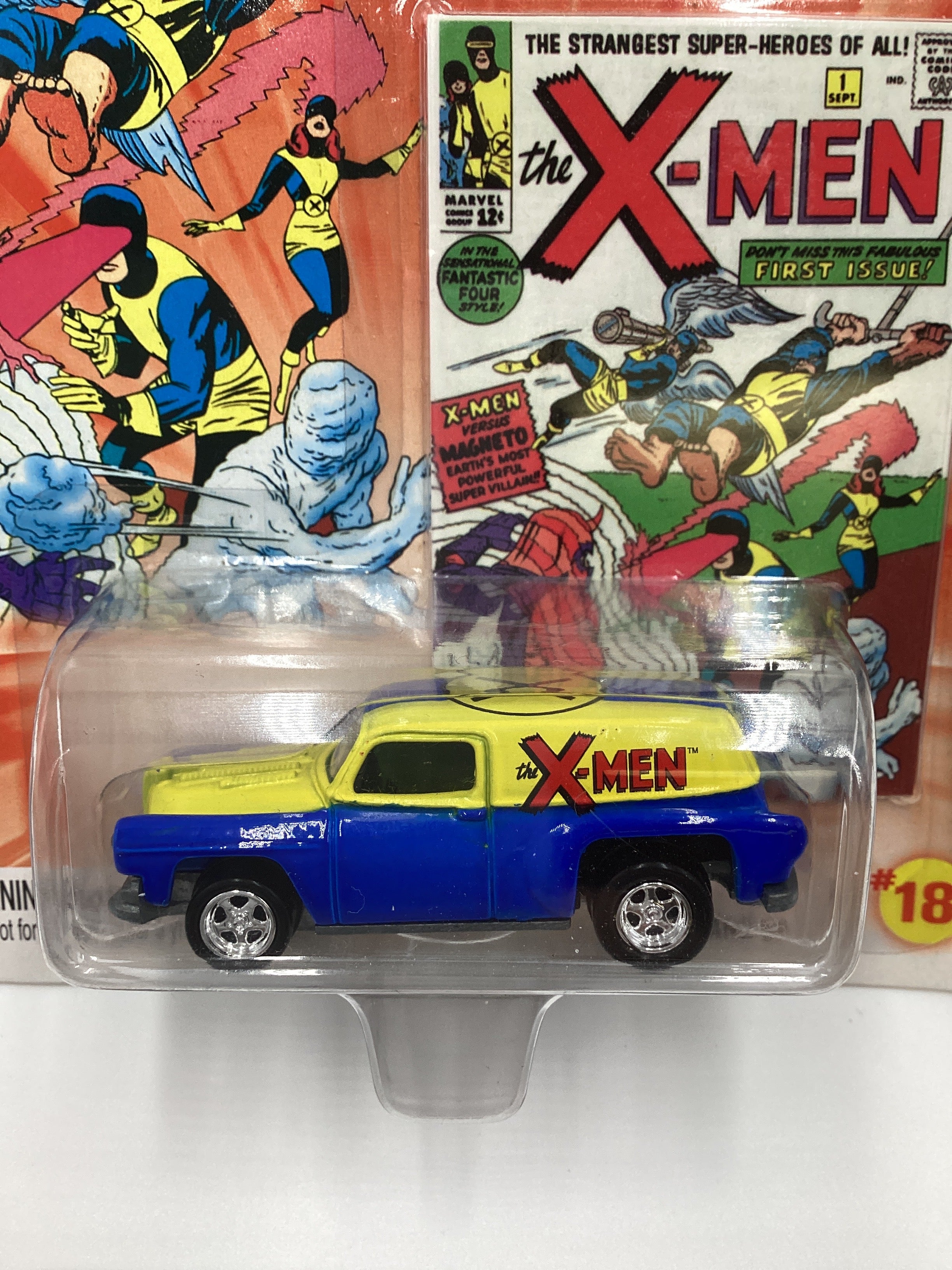 Johnny Lightning Marvel X-Men #18 54 Chevy Panel Van Blue 230A - Image 3