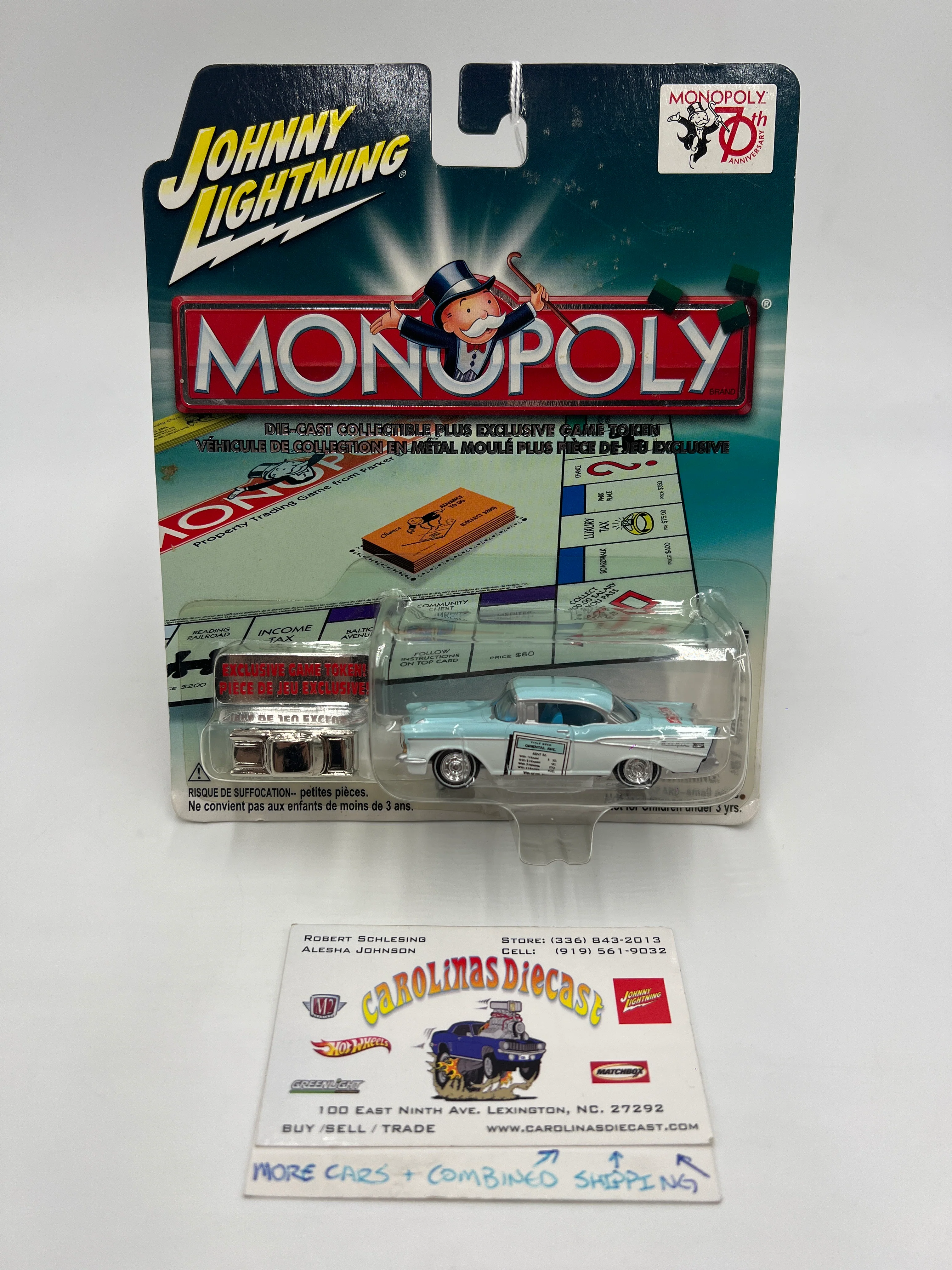 Johnny Lightning Monopoly 70th Anniversary 57 Chevy Bel Air Light Blue/White 230D