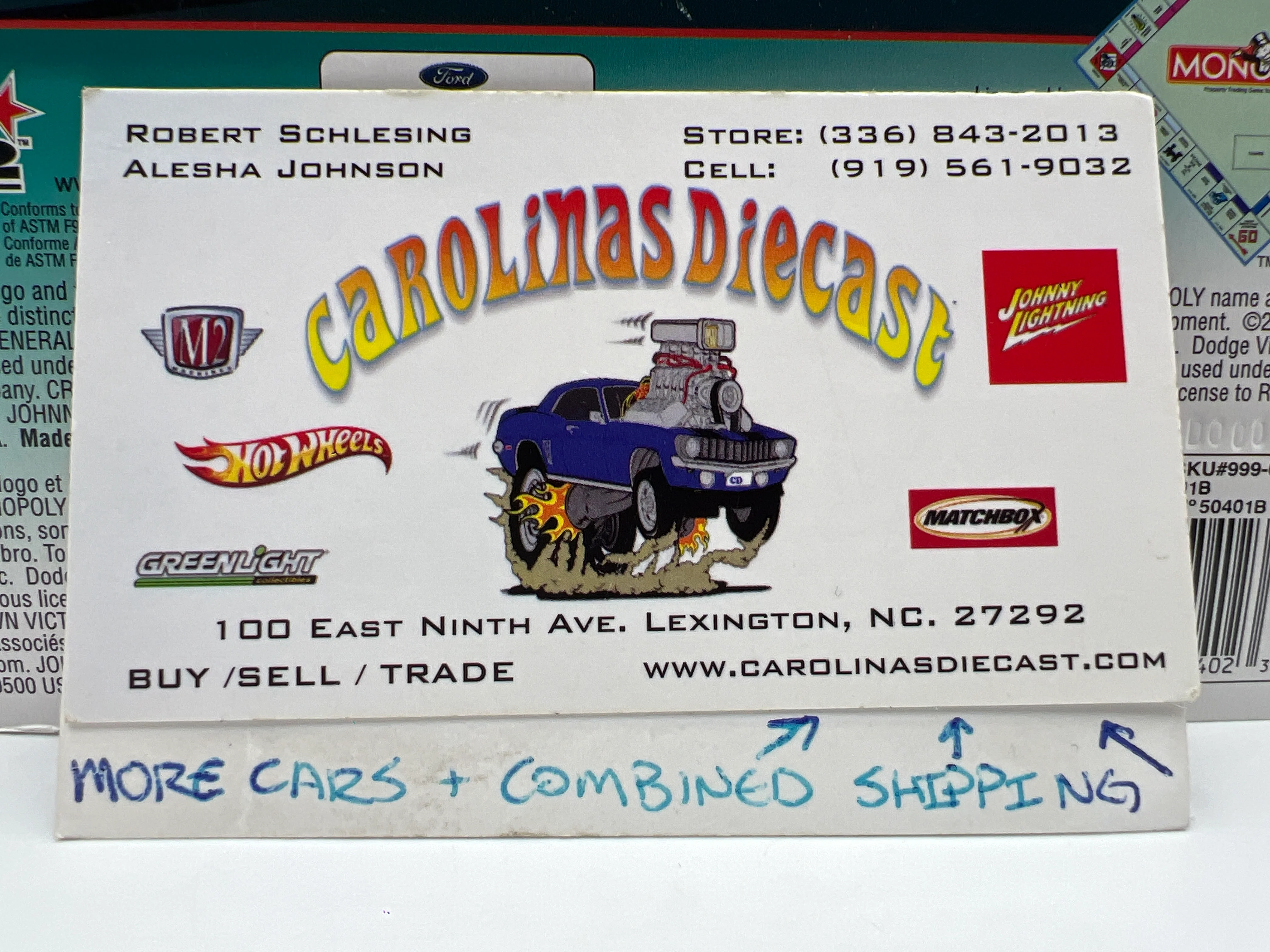 Johnny Lightning Monopoly 70th Anniversary 1955 Chevy Cameo Light Green 230D - Image 8
