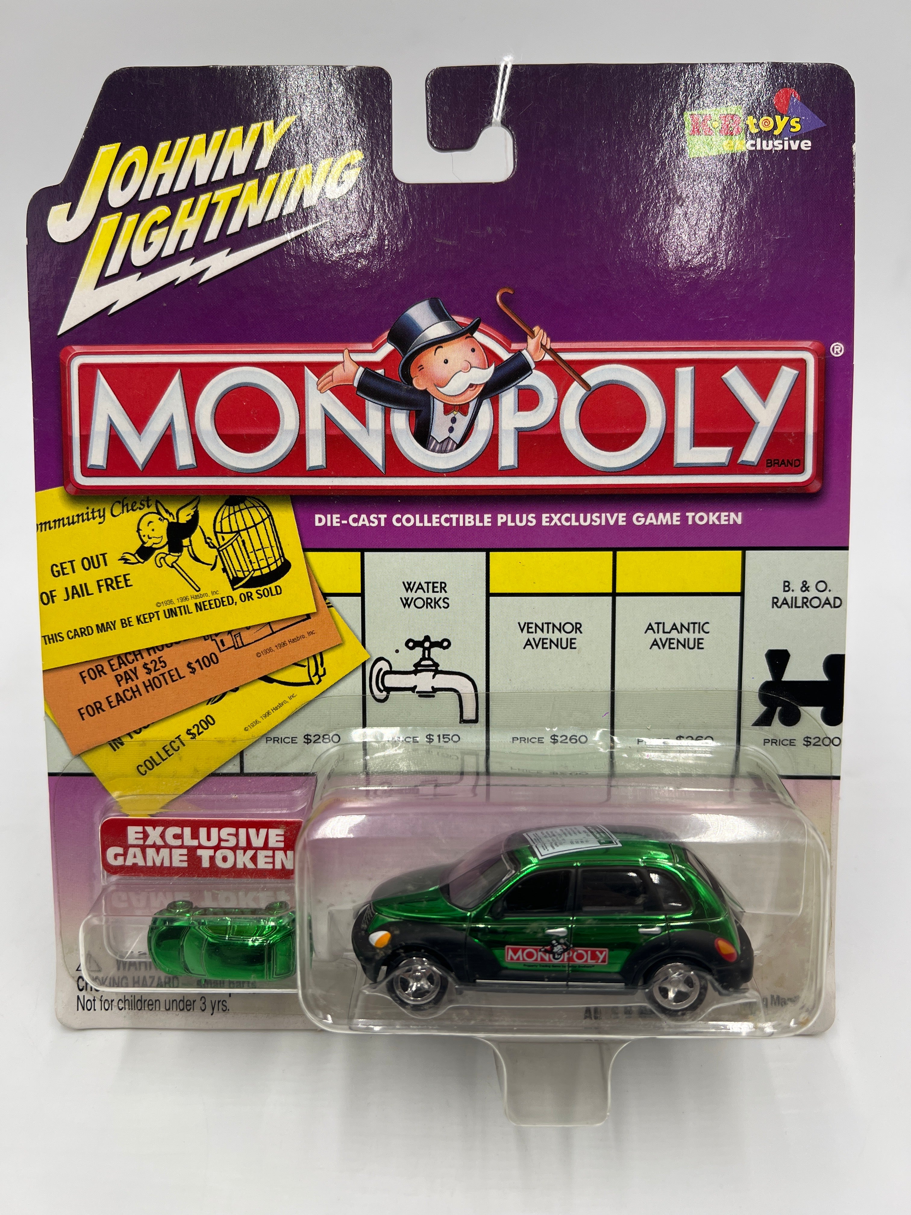 Johnny Lightning Monopoly KB Toys Exclusive 01 Chrysler PT Cruiser Green Chrome 227E - Image 2