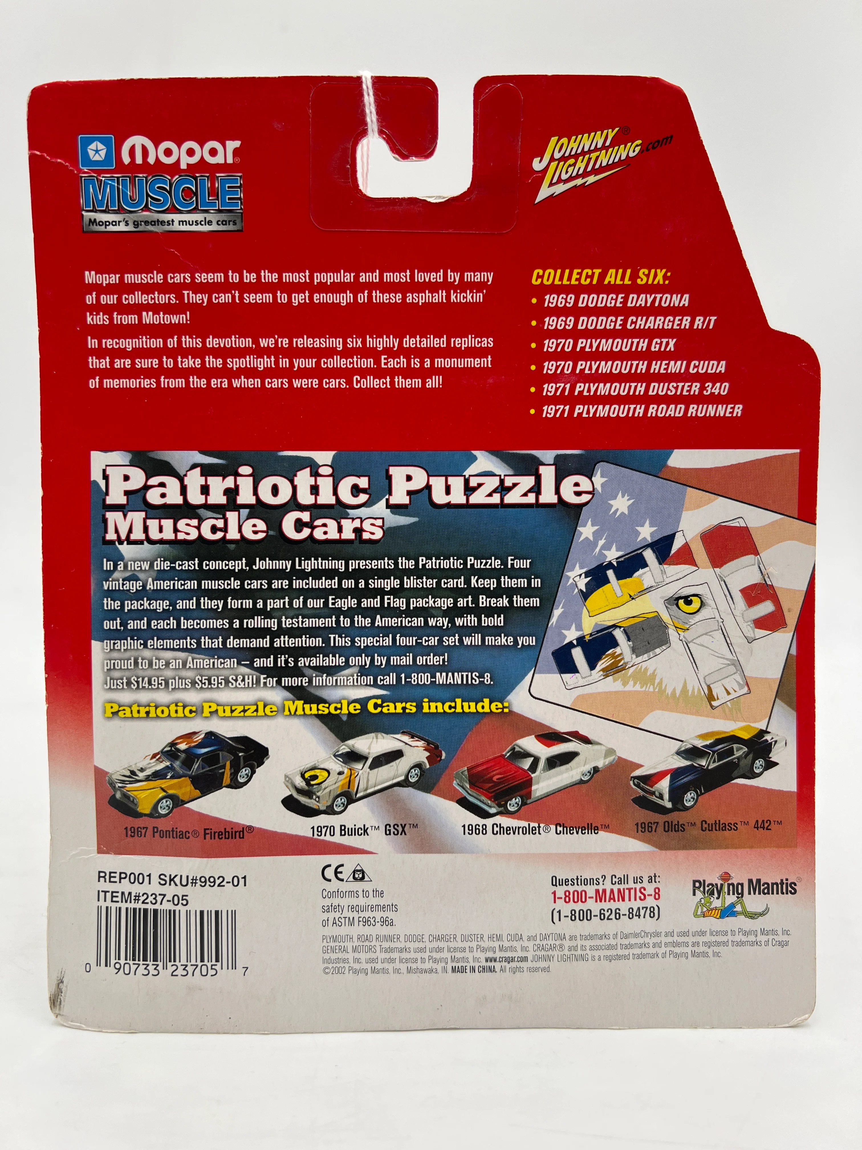 Johnny Lightning Mopar Muscle Magazine 1969 Dodge Charger R/T Green Bad Card 220F - Image 8