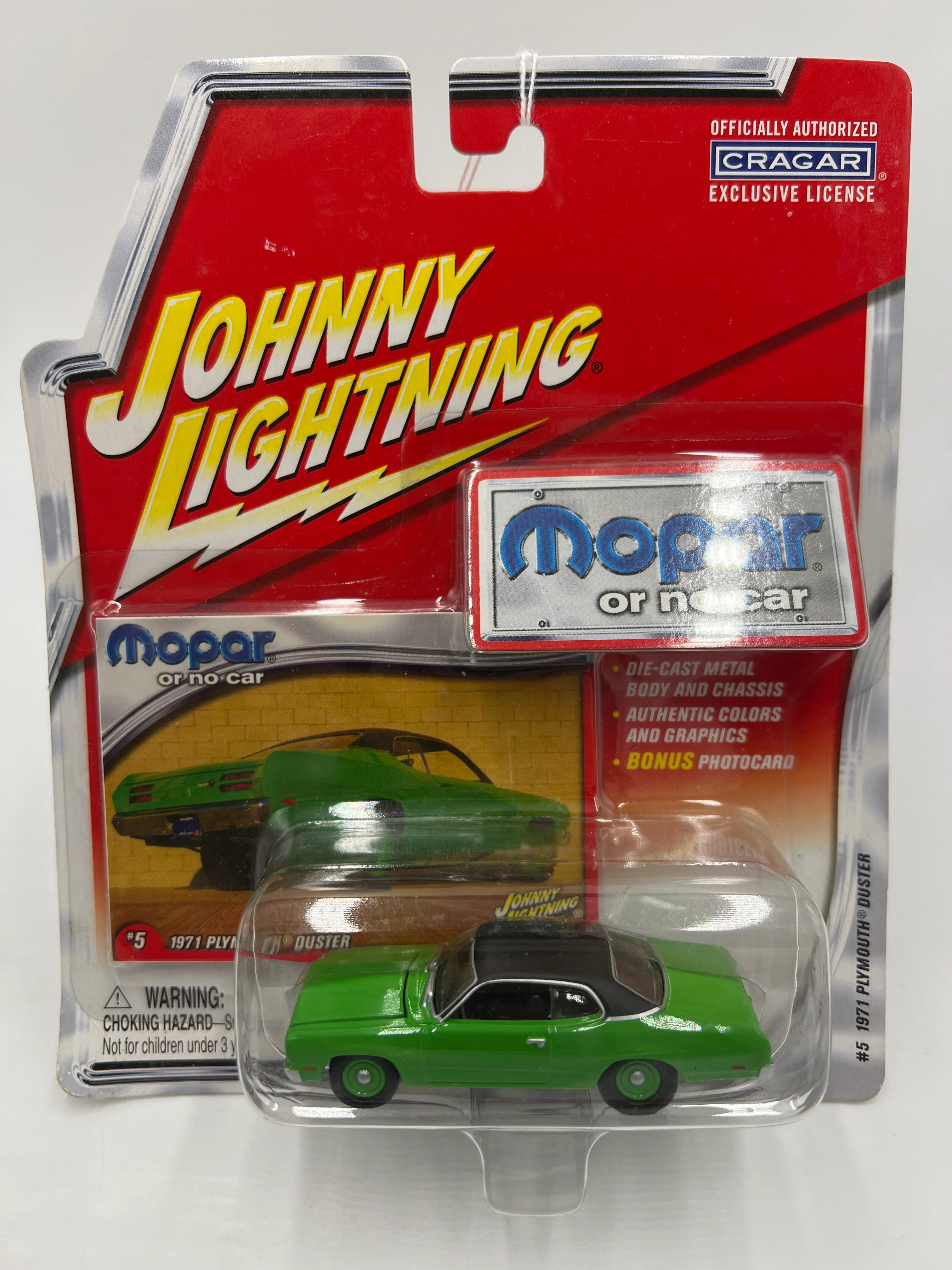 Johnny Lightning Mopar Or No Car #5 1971 Plymouth Duster Green 229A