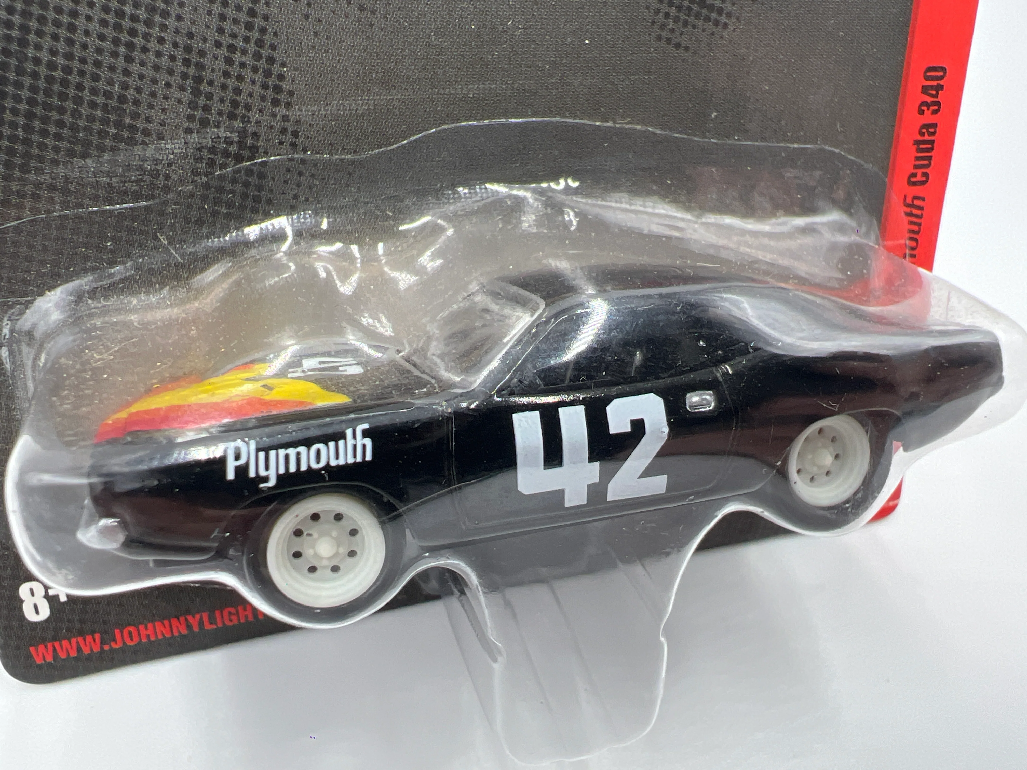 Johnny Lightning 1970 Plymouth Cuda 340 #42 Black 227F - Image 3