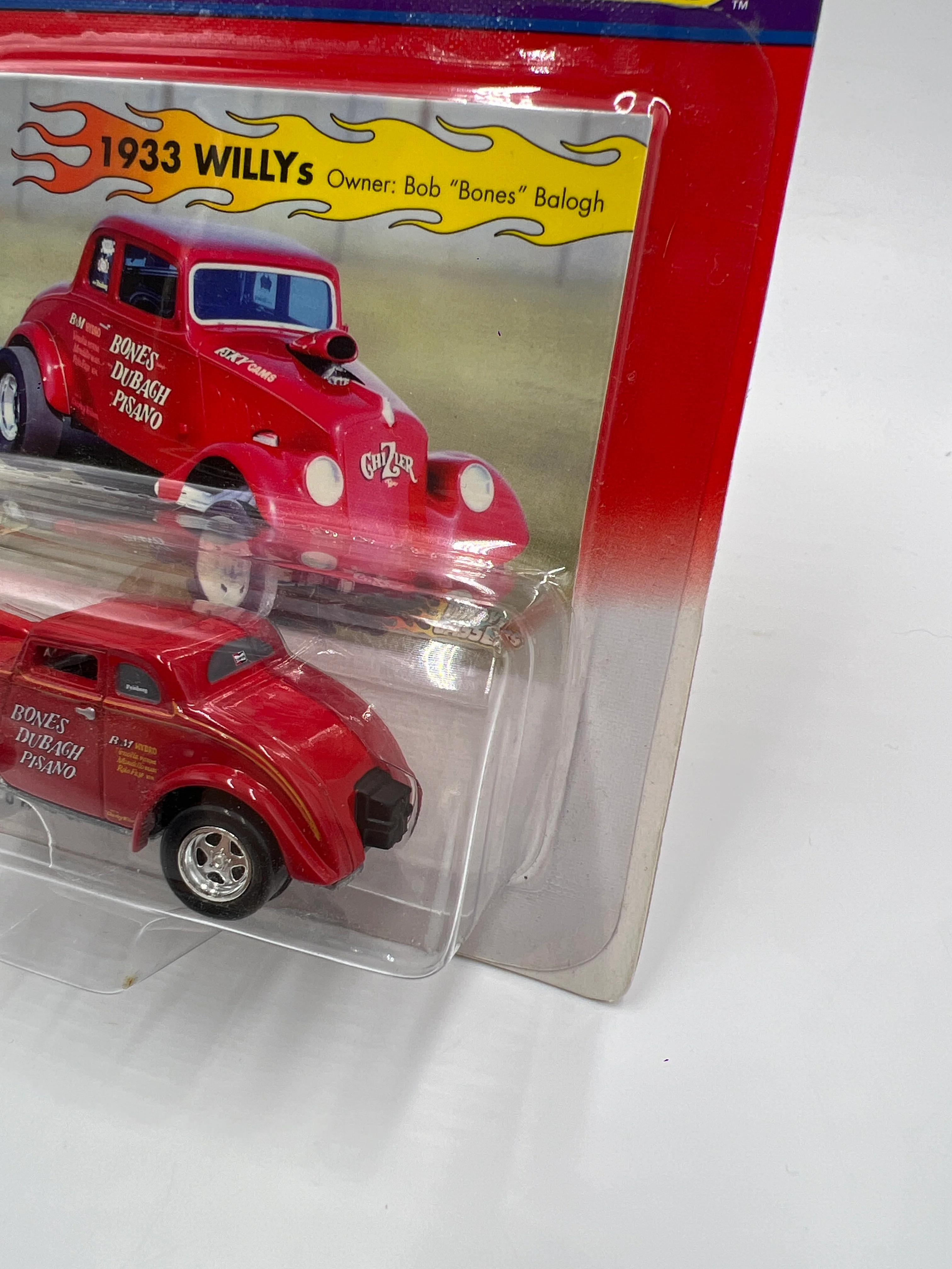 Johnny Lightning Willys Gassers 1933 Willys Bob Bones Balogh Red 221E - Image 3