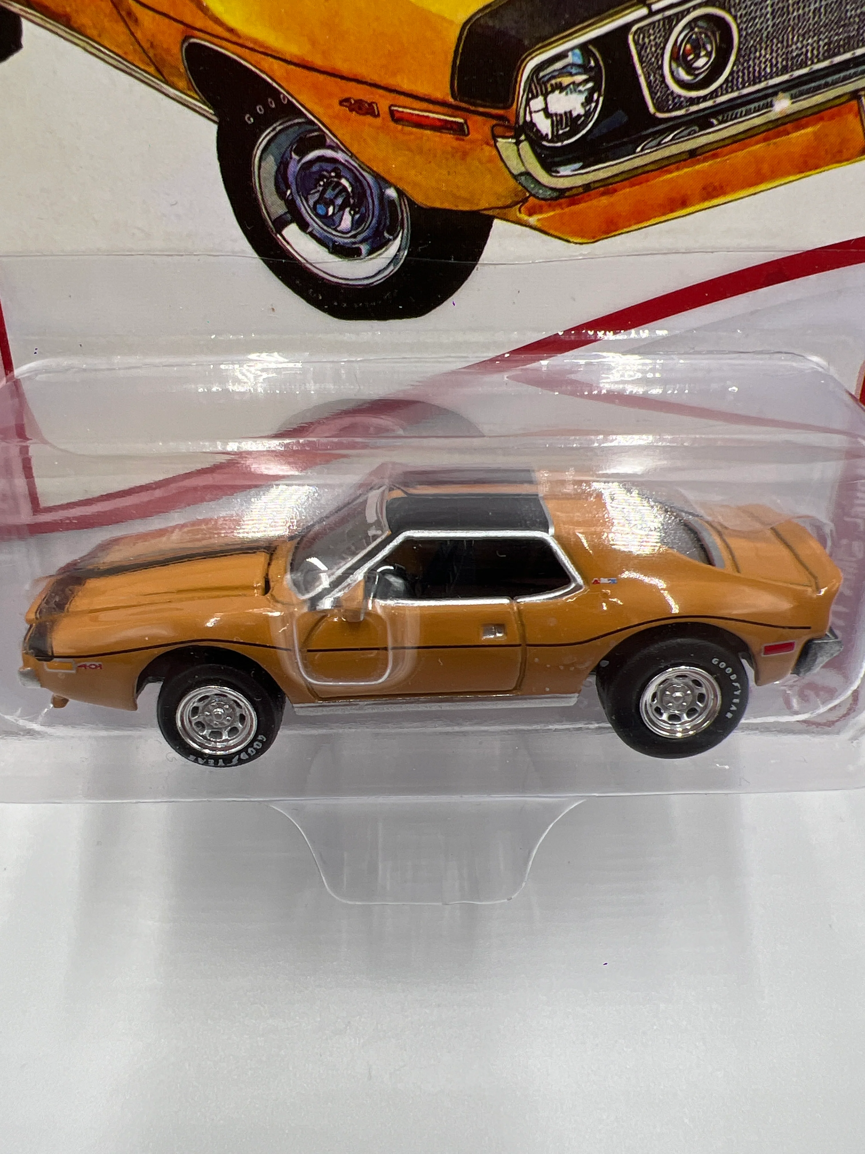 Johnny Lightning Muscle Cars U.S.A Class of 1971 Release 2 Version B 1971 AMC Javelin AMX Mustard Yellow 219D - Image 3