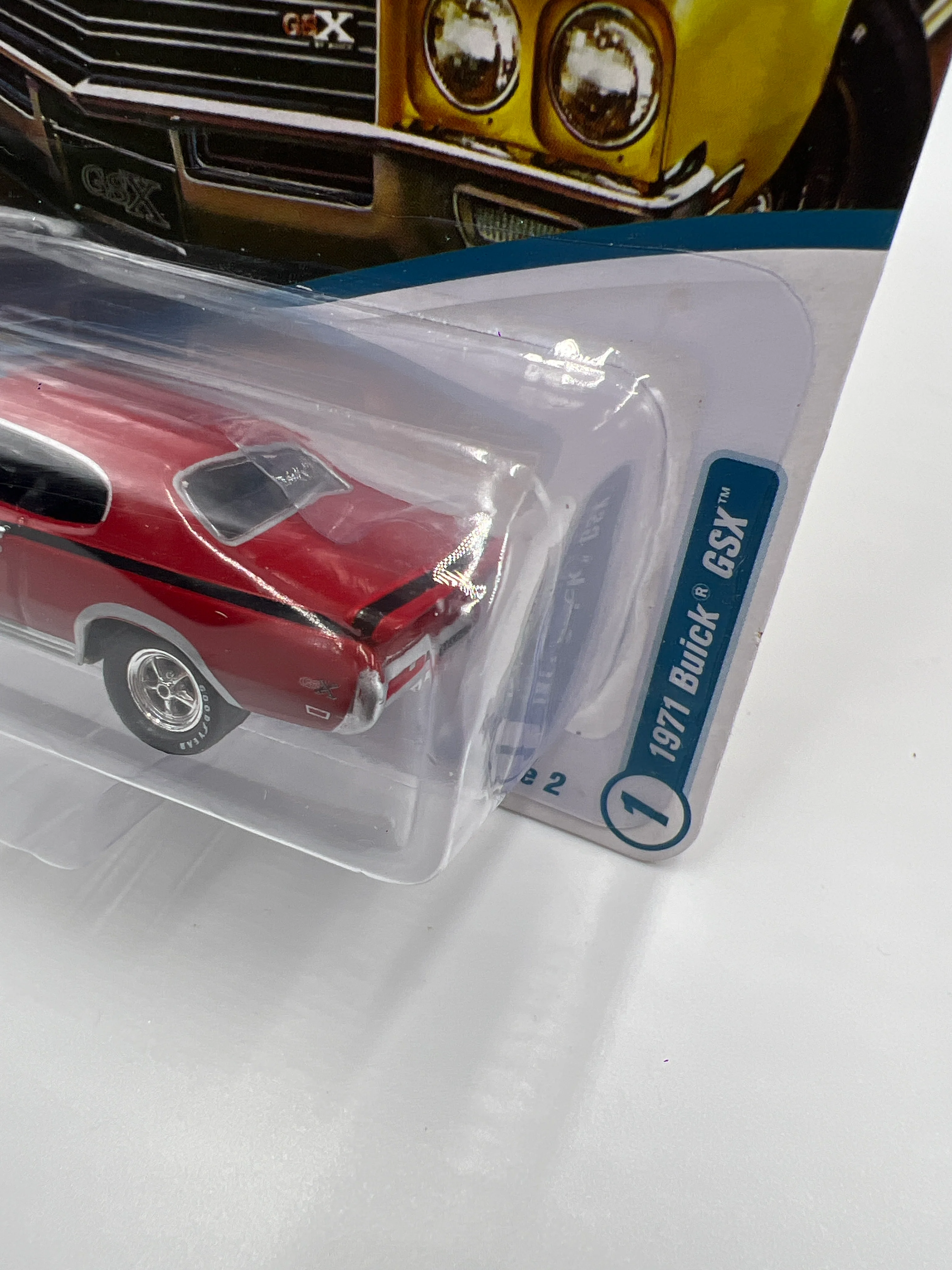 Johnny Lightning Muscle Cars U.S.A Class of 1971 Release 2 Version A 1971 Buick GSX Fire Red 227D - Image 4