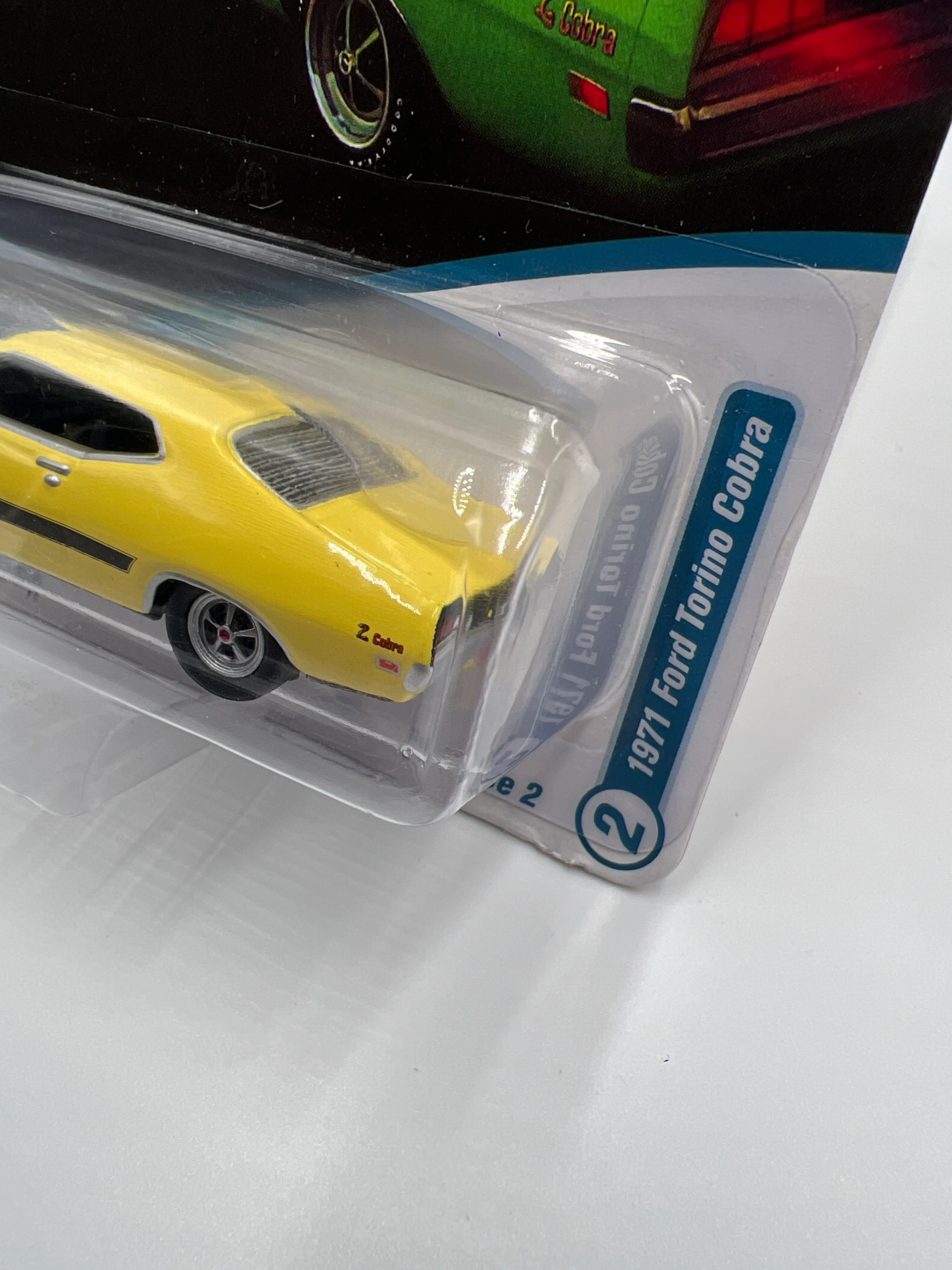 Johnny Lightning Muscle Cars U.S.A Class of 1971 Release 2 Version A 1971 Ford Torino Cobra Grabber Yellow 232B - Image 4