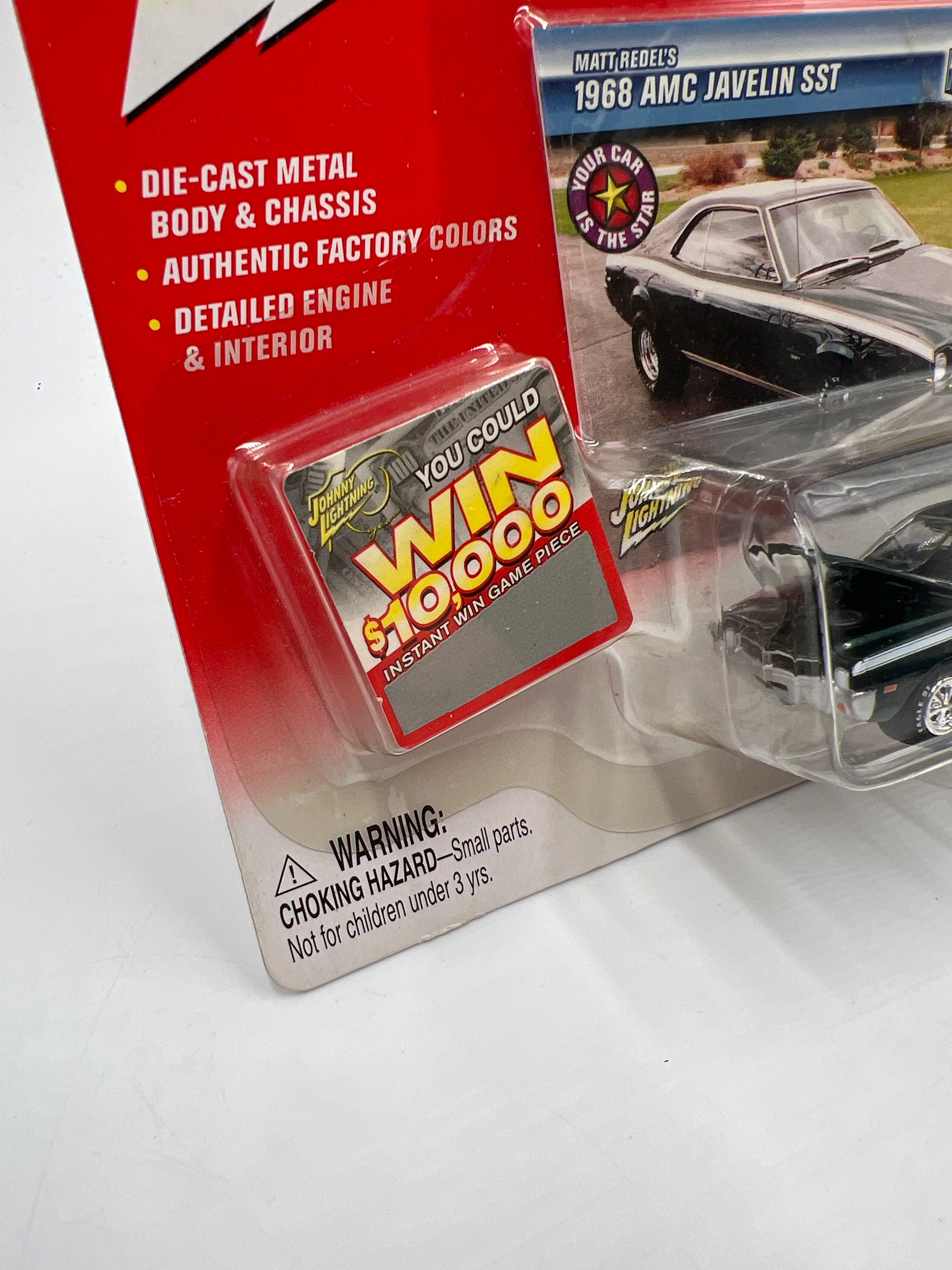 Johnny Lightning Muscle Cars USA #27 1968 AMC Javelin SST Green 220F - Image 4