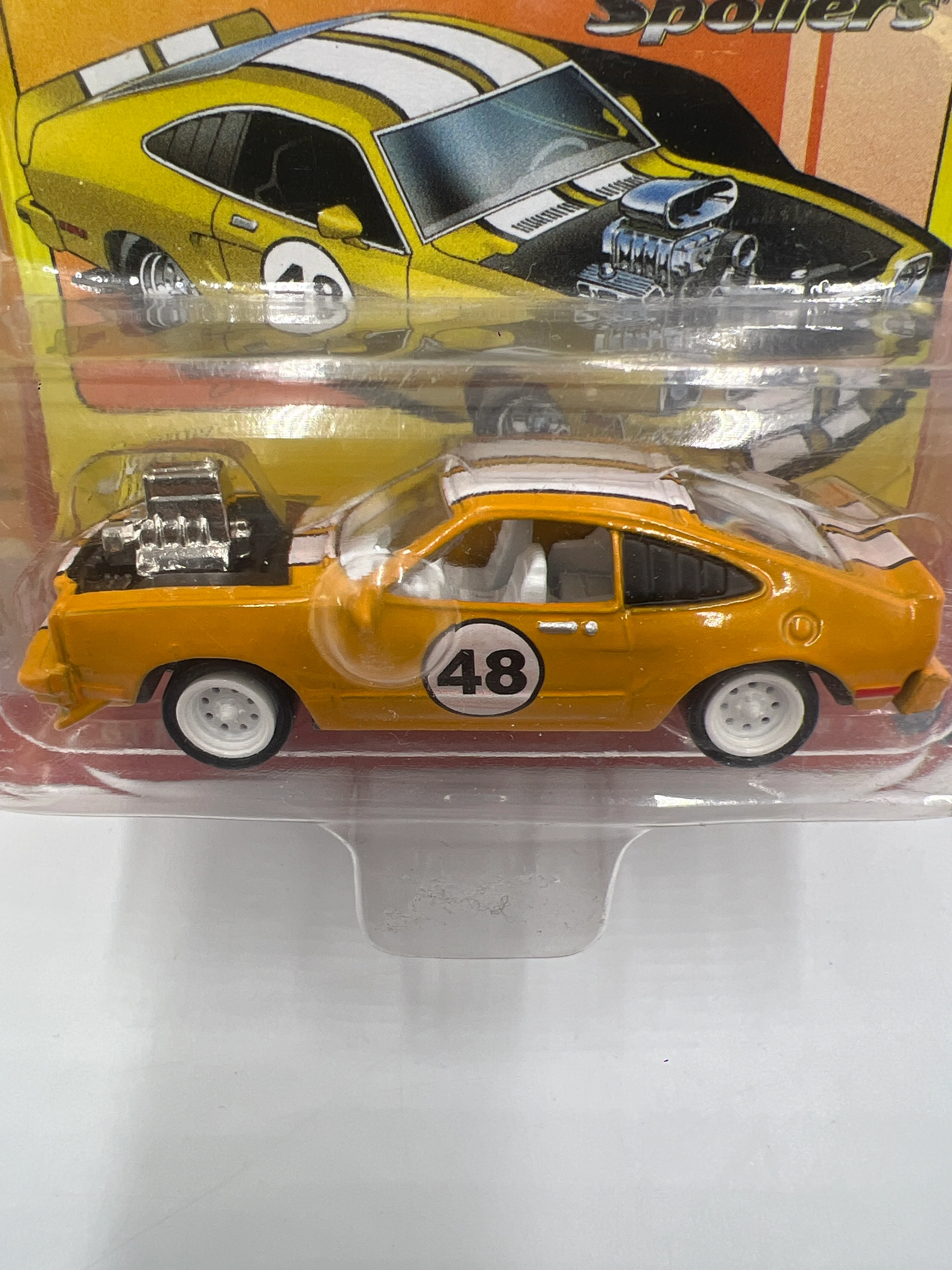 Johnny Lightning Street Freaks The Spoilers 1976 Ford Mustang II Cobra Yellow 227D - Image 3