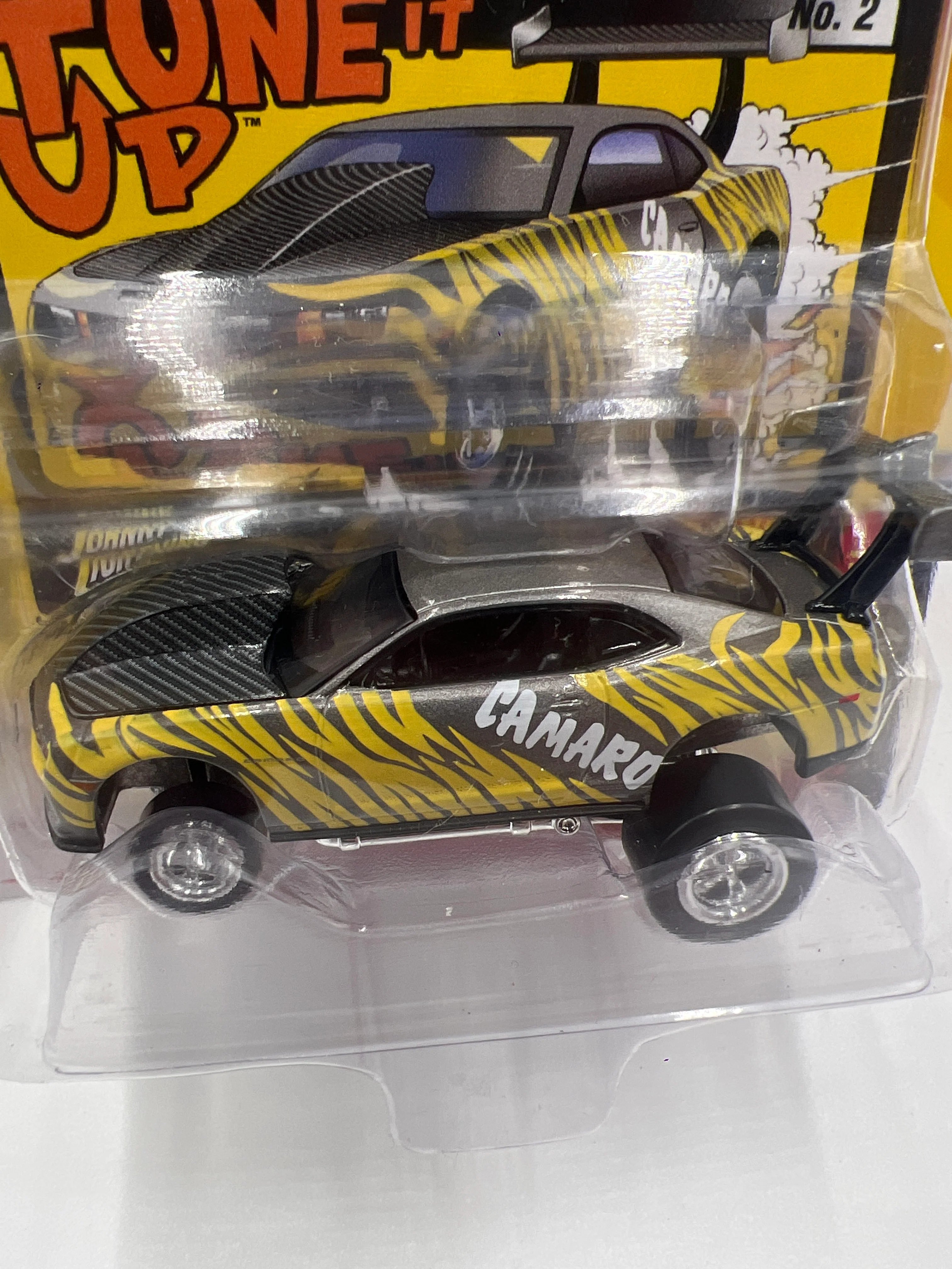 Johnny Lightning Street Freaks Zingers Release 2 Version A 2011 Chevy Camaro Tune It Up Gray/Yellow 228G - Image 3