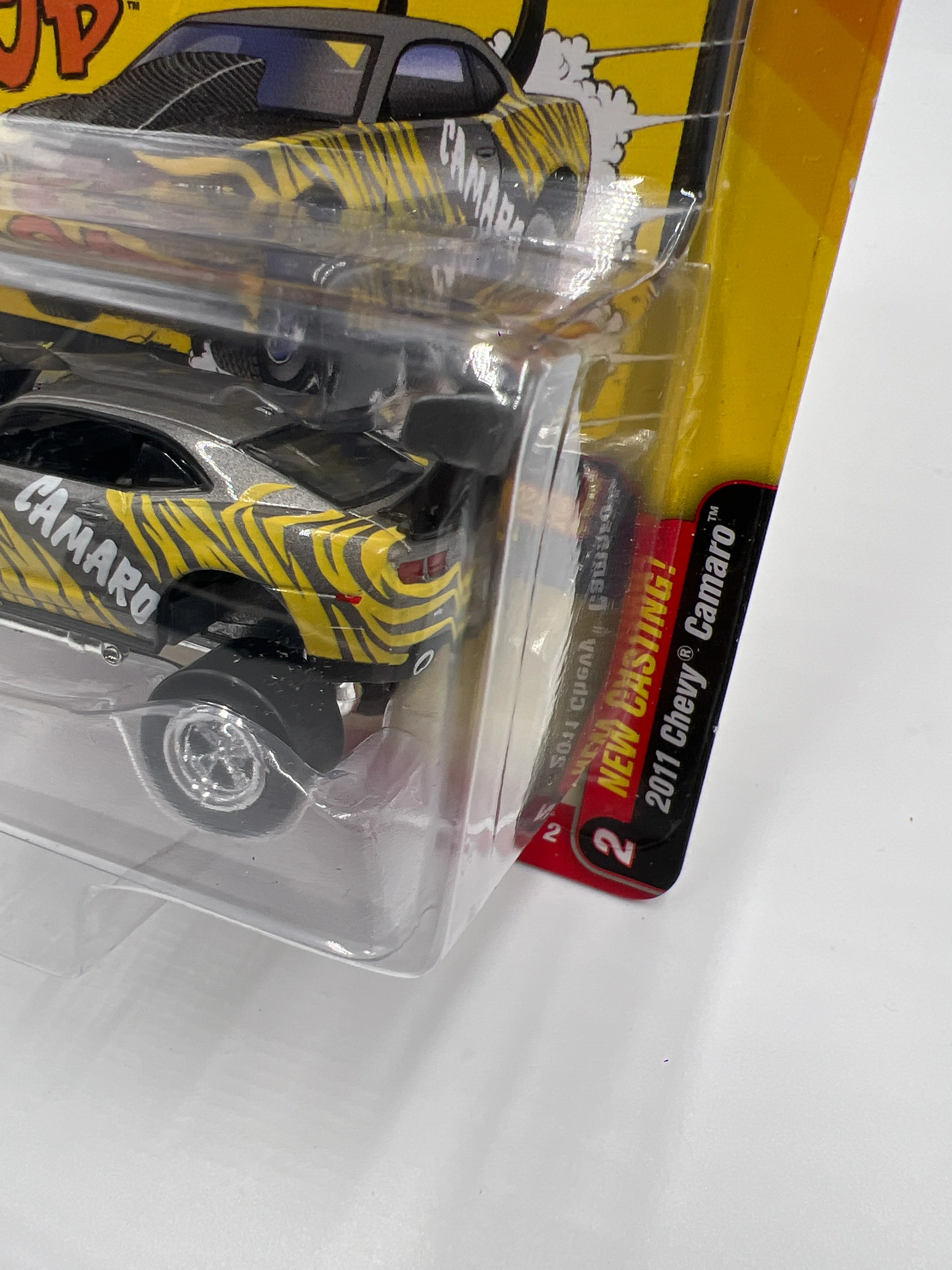 Johnny Lightning Street Freaks Zingers Release 2 Version A 2011 Chevy Camaro Tune It Up Gray/Yellow 228G - Image 4
