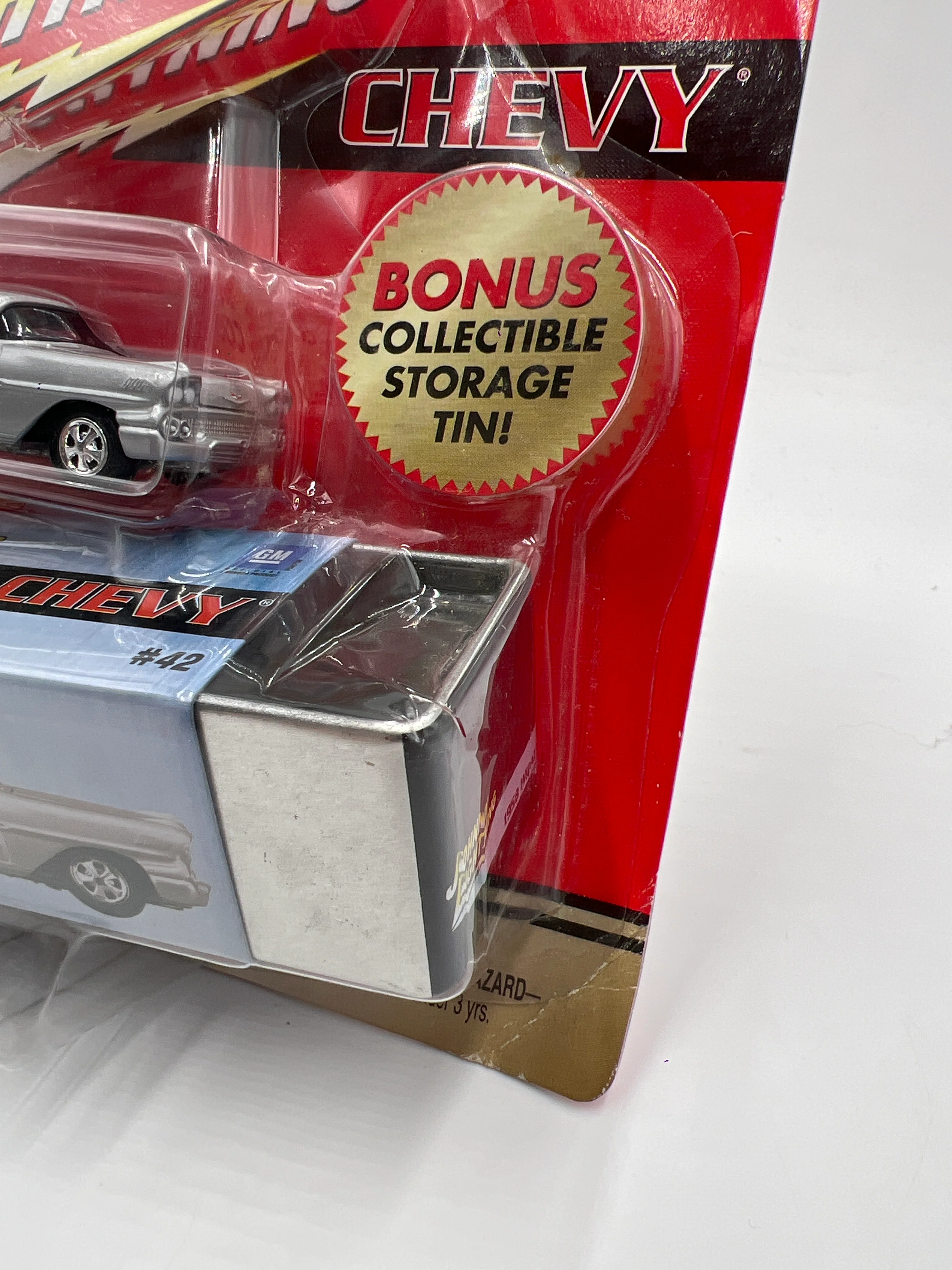 Johnny Lightning Pro Collector Series #42 1958 Chevy Impala Silver W/Storage Tin 220B - Image 3
