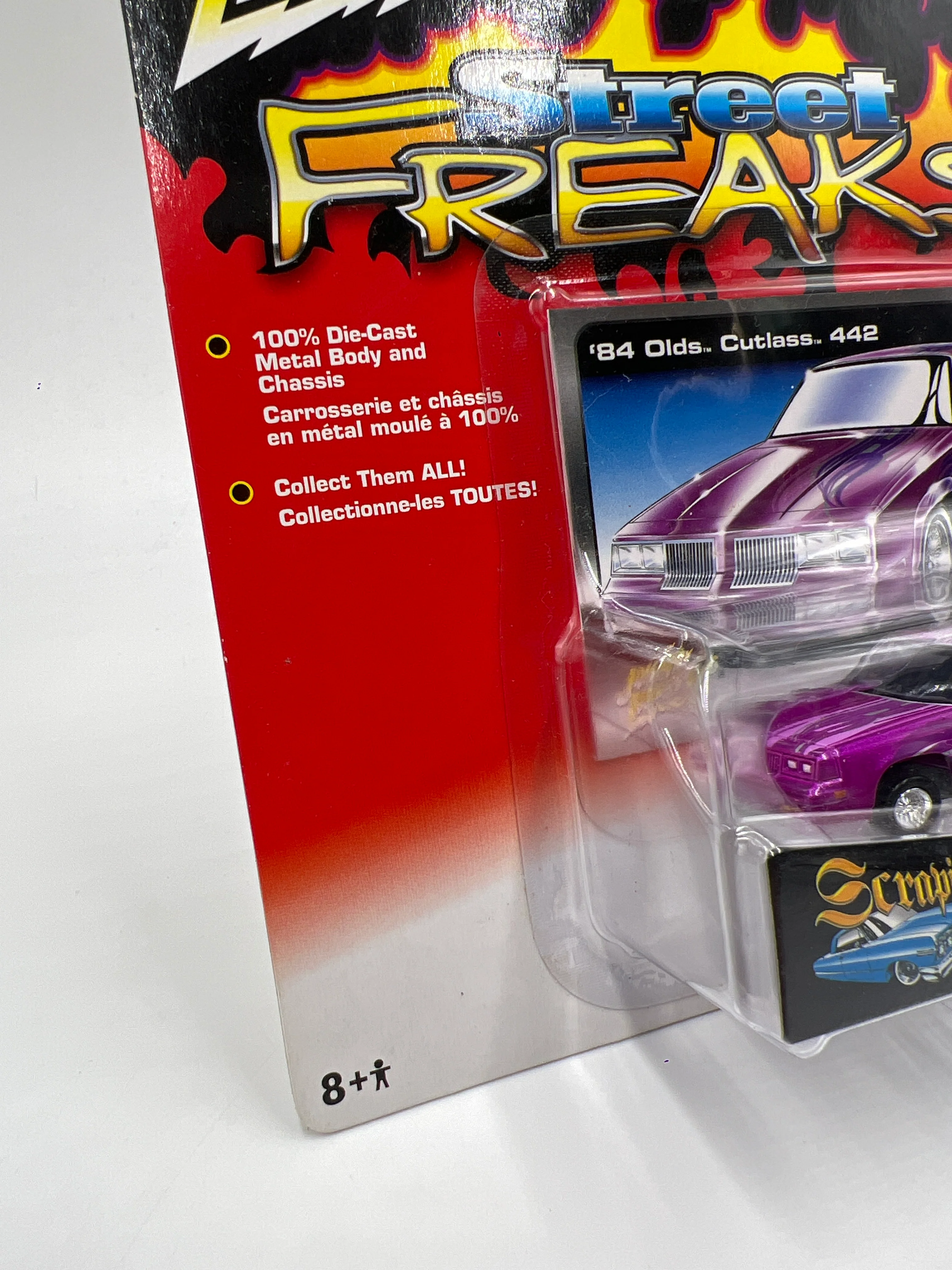 Johnny Lightning Street Freaks Scrapin #10 84 Olds Cutlass 442 Purple - Image 5