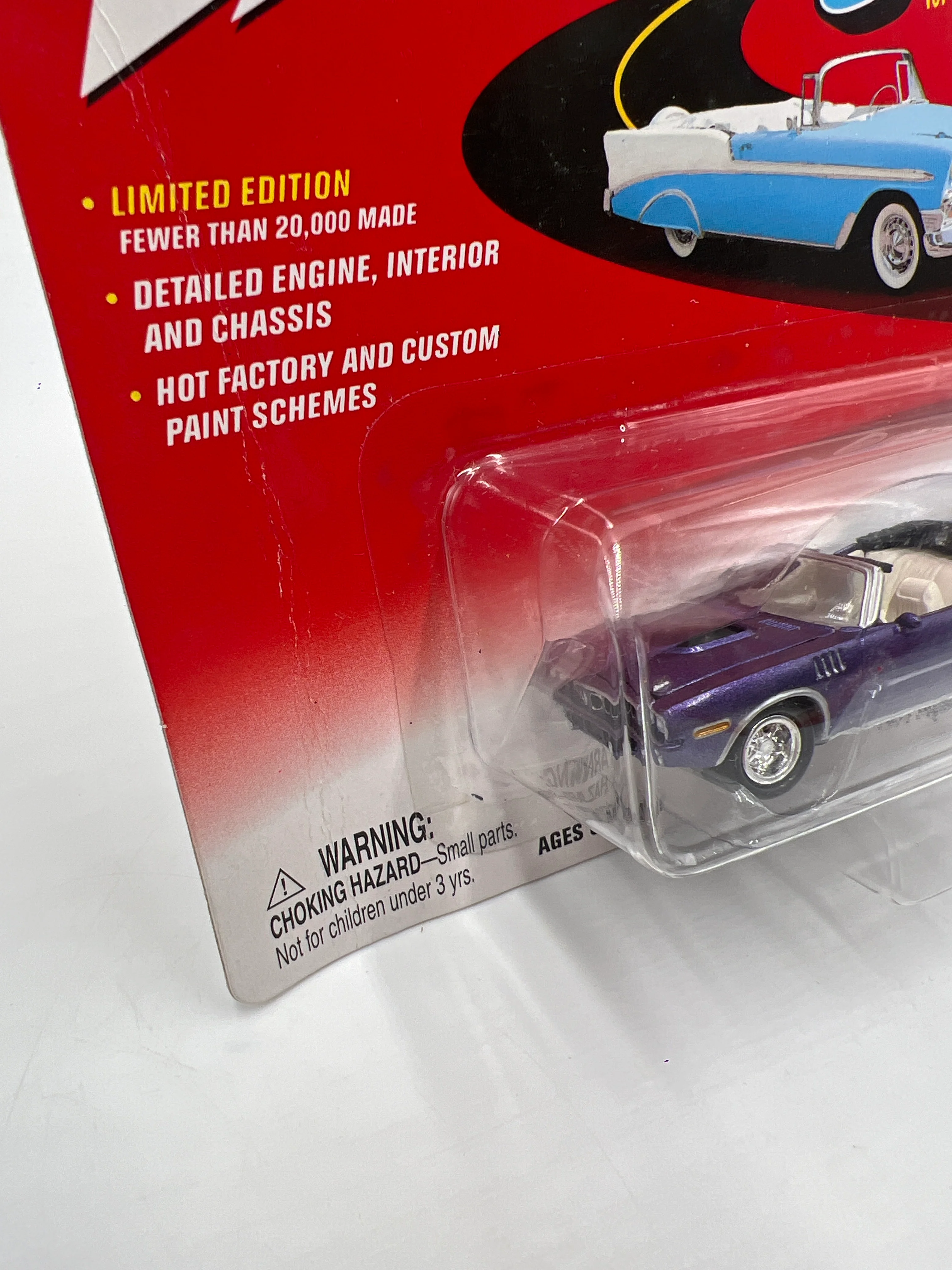 Johnny Lightning Ragtops 1971 Plymouth Hemi Cuda Purple Bad Card 228G - Image 4