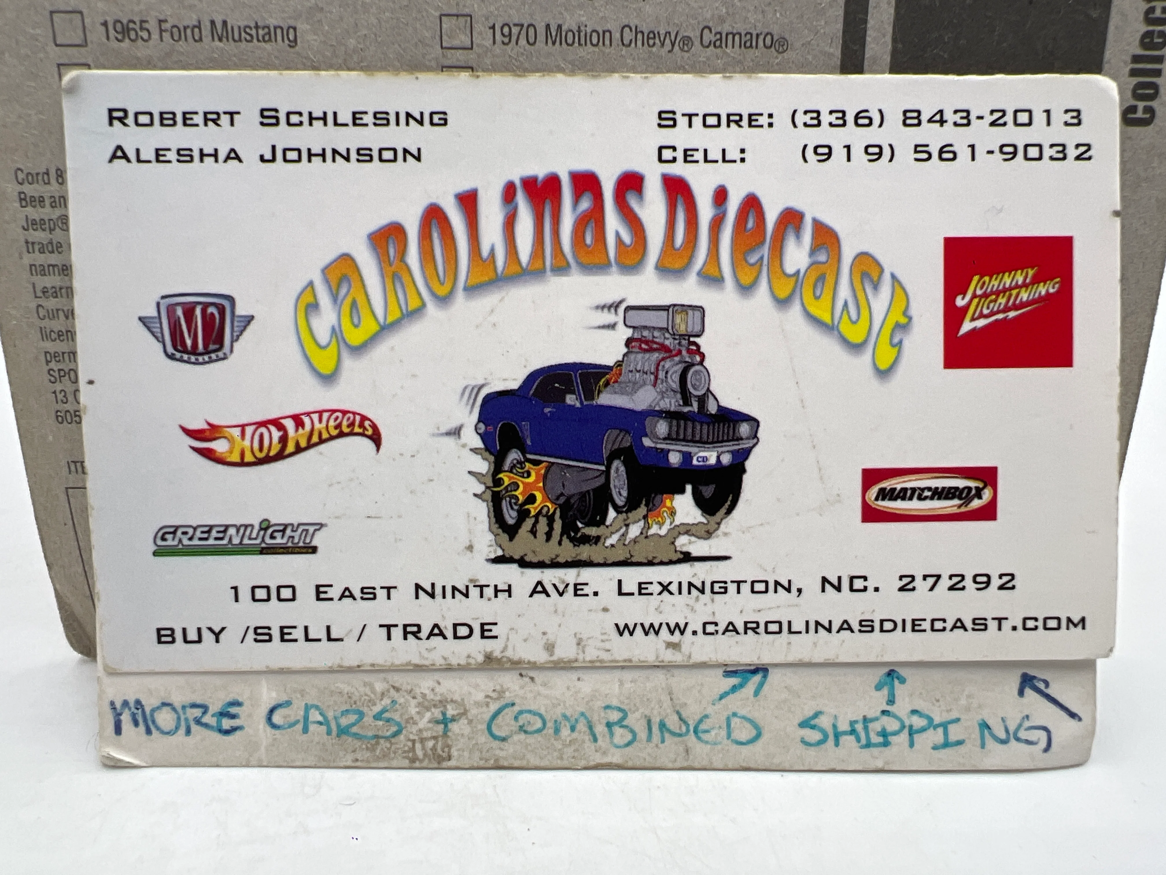Johnny Lightning Small Card 1965 Ford Mustang Black 217D - Image 3