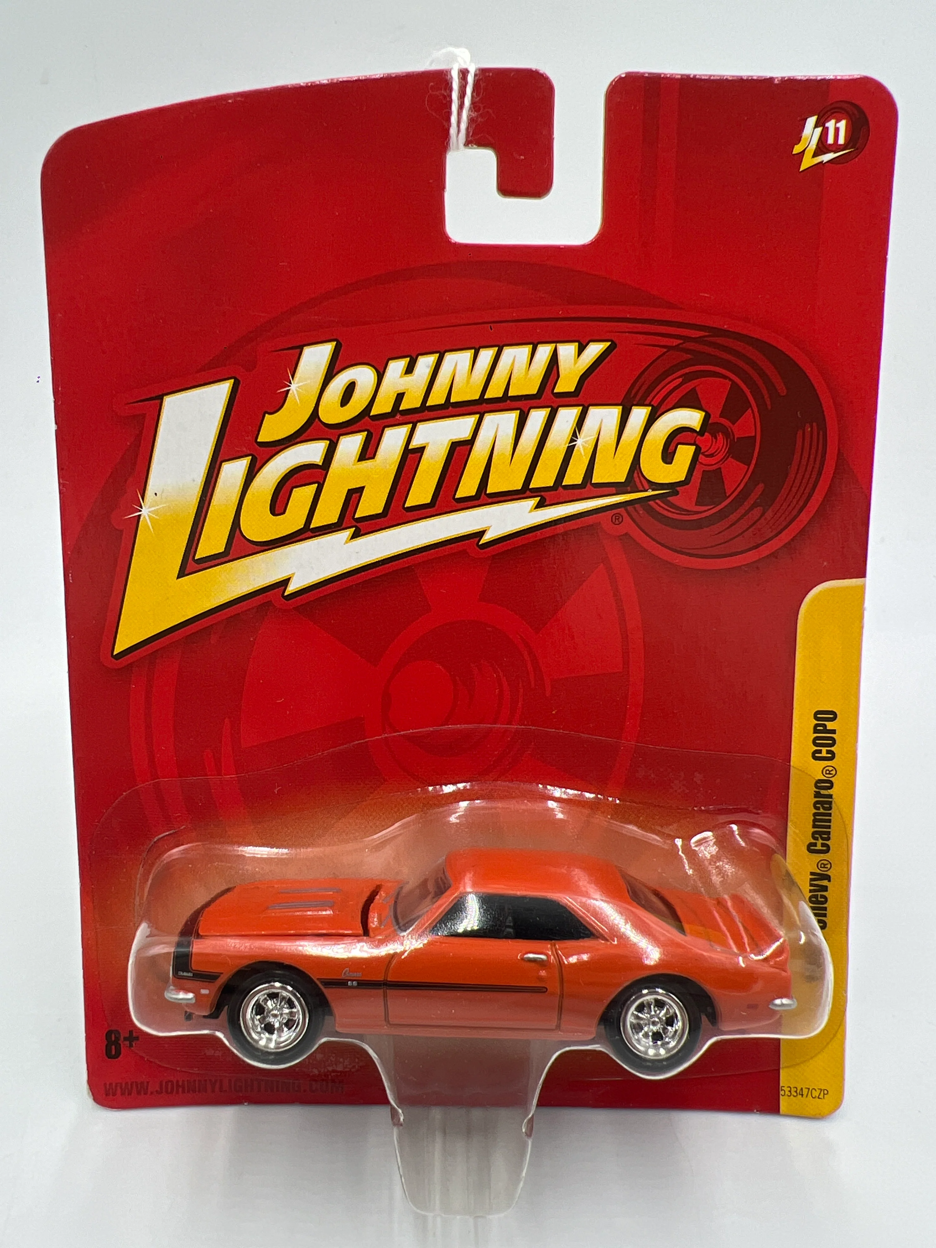 Johnny Lightning Small Card 1968 Chevy Camaro Copo Orange 216Q