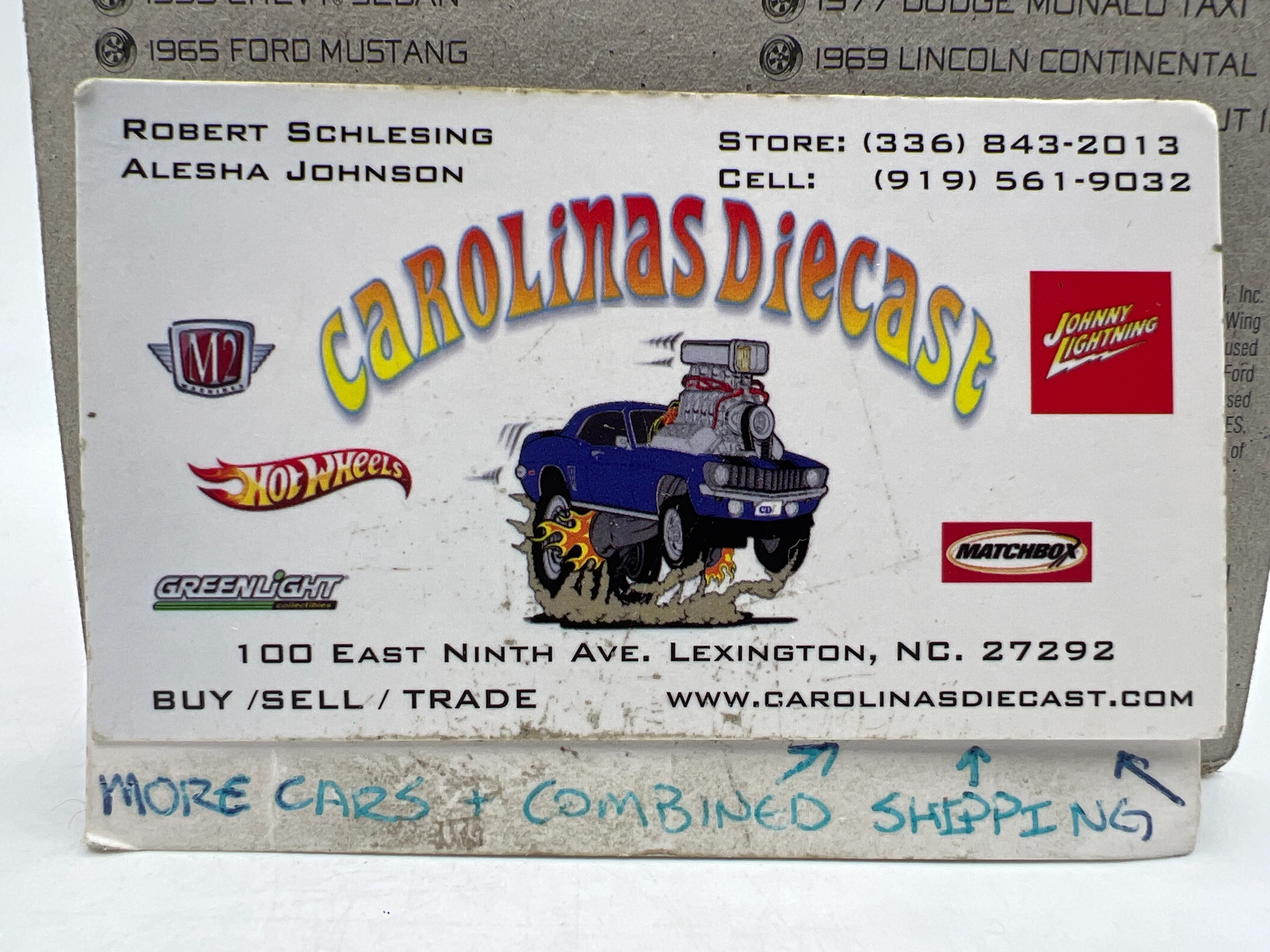 Johnny Lightning Small Card Modified Chevy Coupe Light Blue - Image 3