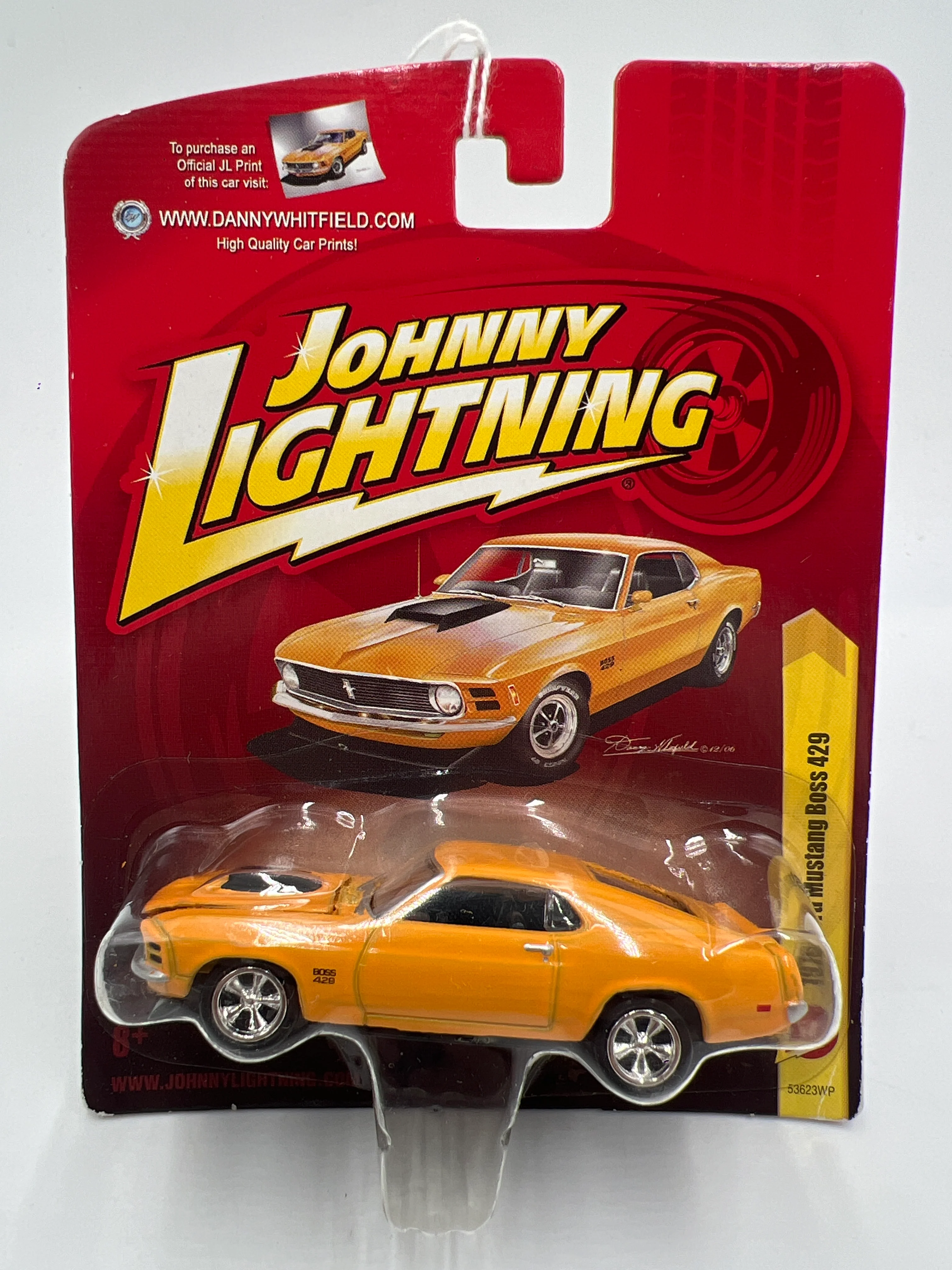 Johnny Lightning Small Card 1970 Ford Mustang Boss 429 Orange 216P
