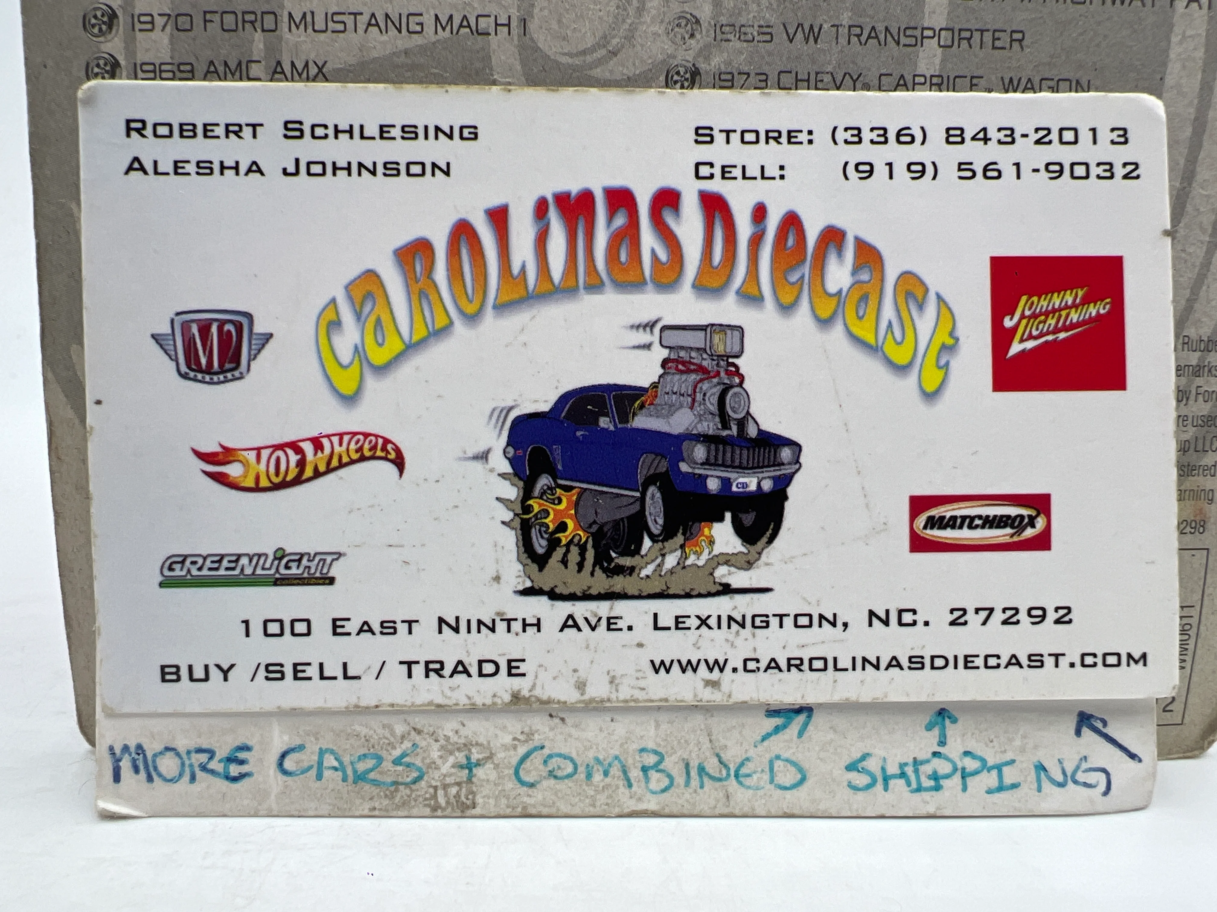 Johnny Lightning Small Card Tim Gilsons Dirt Modified Blue 217C - Image 3